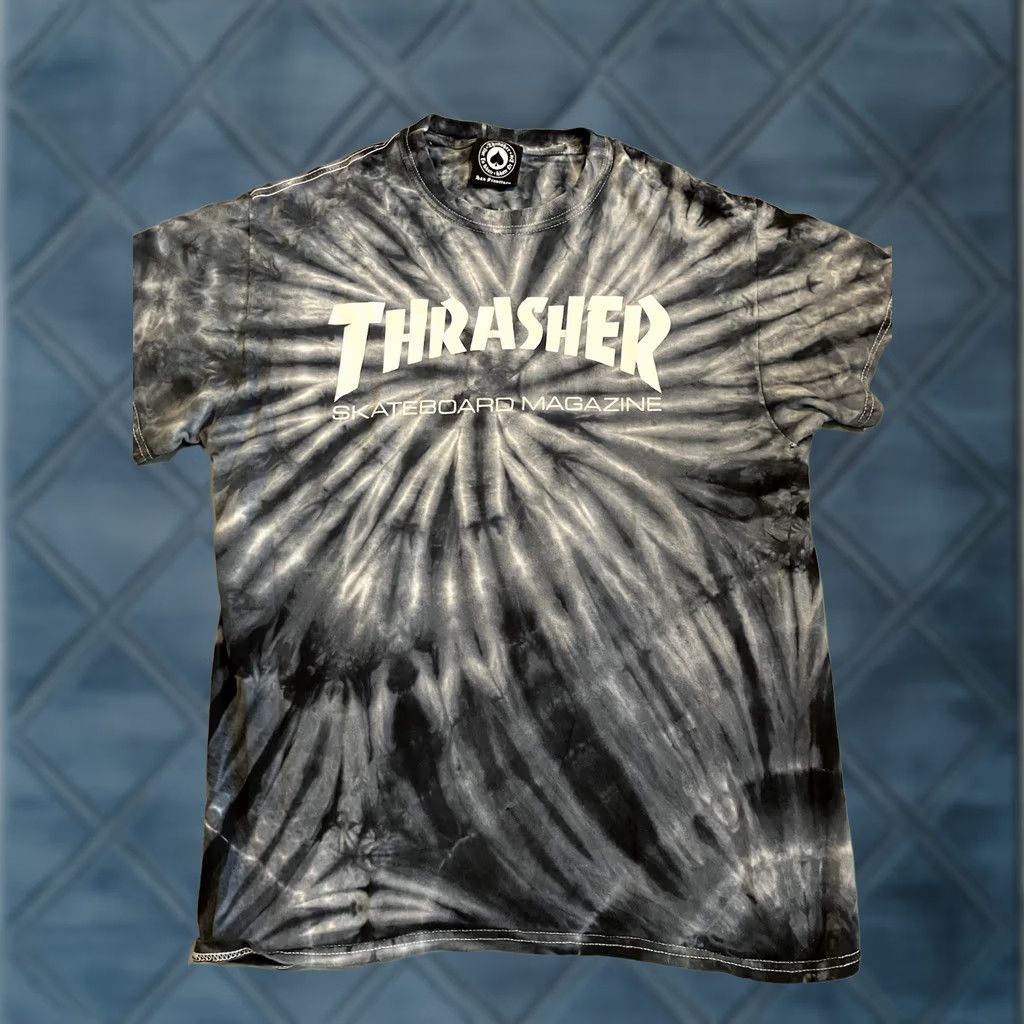 Thrasher Thrasher T-Shirt Gray Tie Dye Live To Skate Skate Or Die Medium Men Short Sleeve Crew Neck Logo California Skateboarding Shirt Size US M / EU 48-50 / 2 - 1 Thumbnail