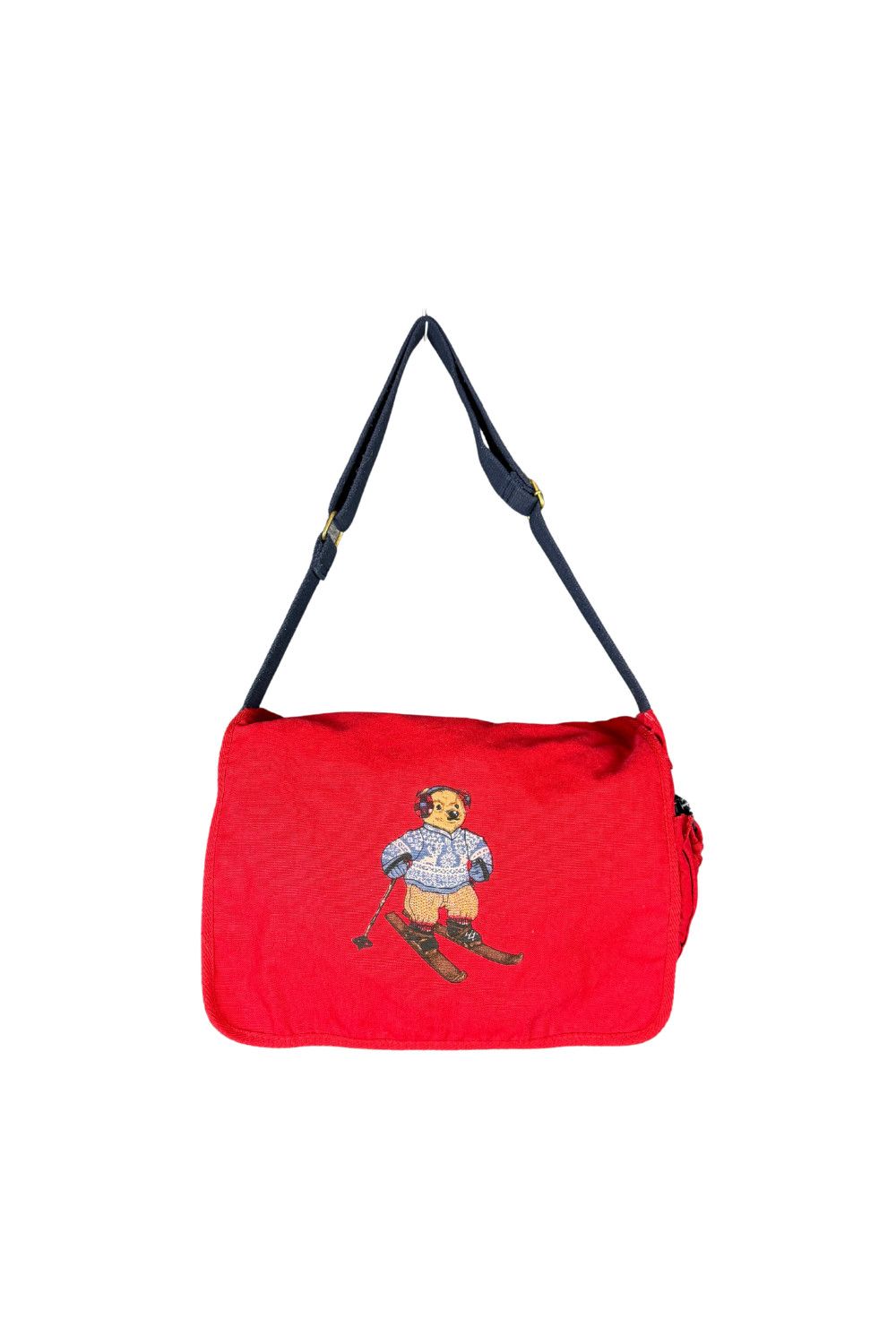 Polo Ralph Lauren Vintage Polo Ralph Lauren Polo Bear Ski Messenger Bag 90s Size ONE SIZE - 1 Thumbnail