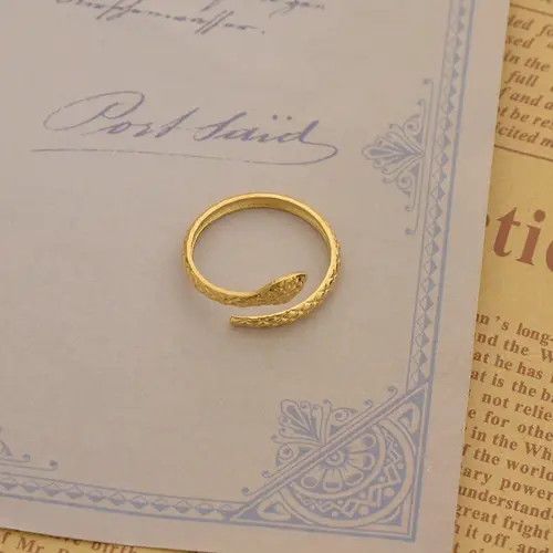 Jewelry Golden Snake Ring Size ONE SIZE - 2 Thumbnail
