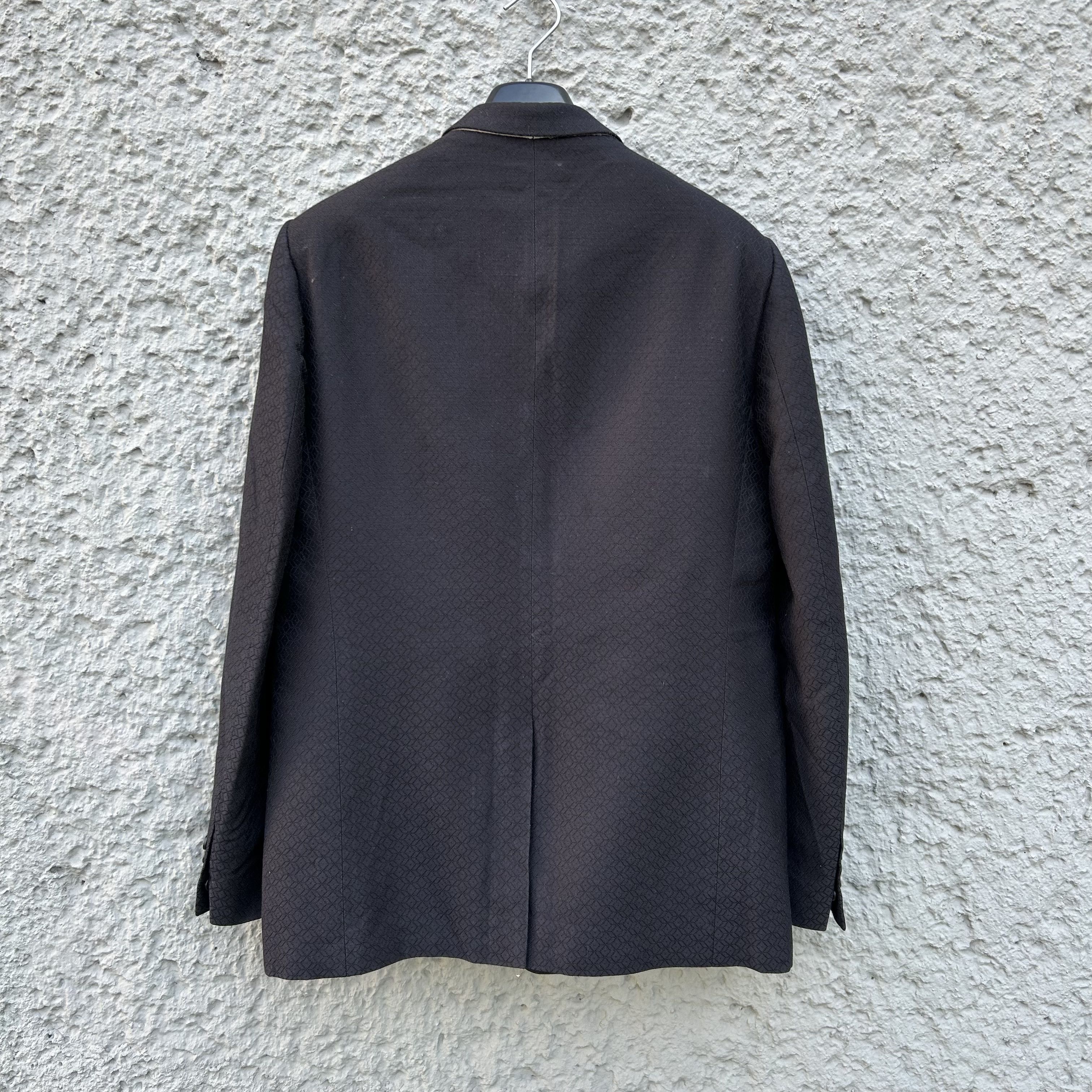 Dries Van Noten Dries van Noten Black Blazer with Subtle Pattern Jacket Size 52R - 2 Thumbnail