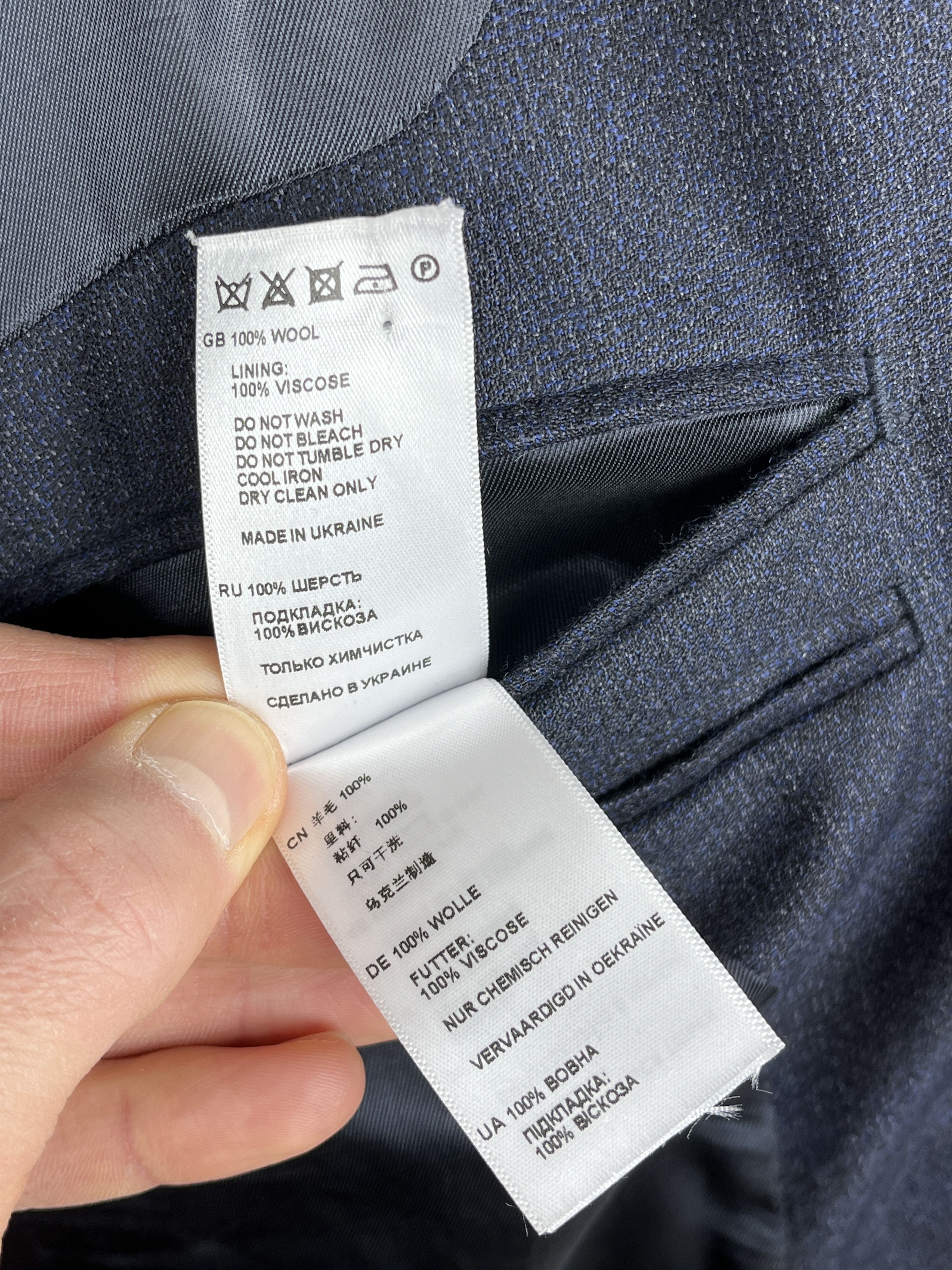 Reiss Reiss Wool Balzer Jacket Sport Coat One Button Chest 42 inch Size 42R - 15 Thumbnail
