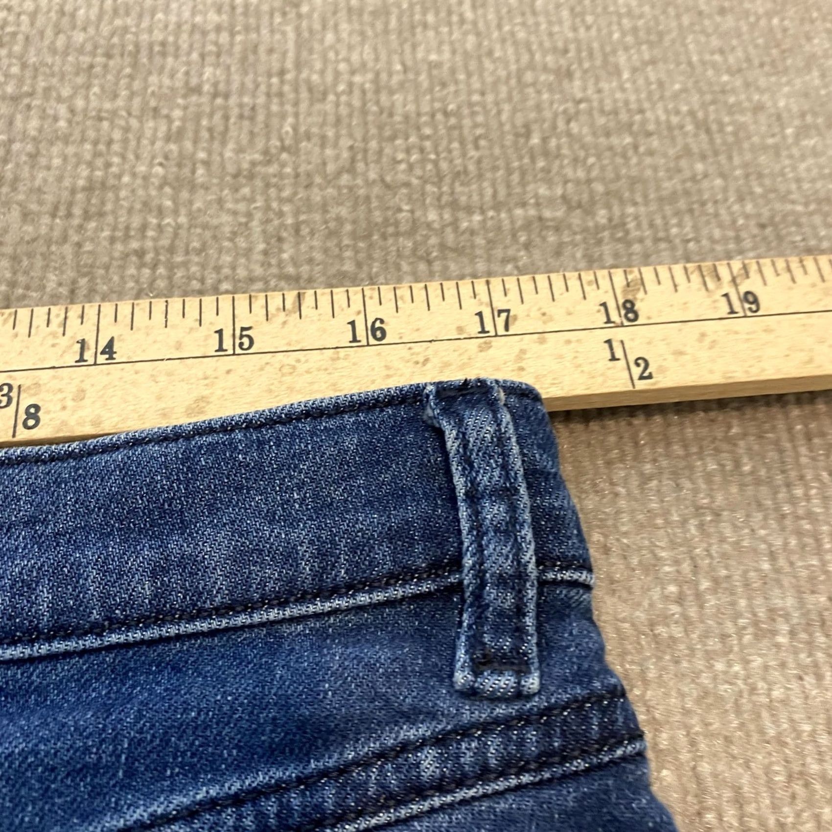 Vintage KÜHL Straight Jeans Womens 12 Blue Med Wash High Rise Regular Stretch Denim - Pre-Owned Vintage Size 34" / US 12 / IT 48 - 6 Thumbnail
