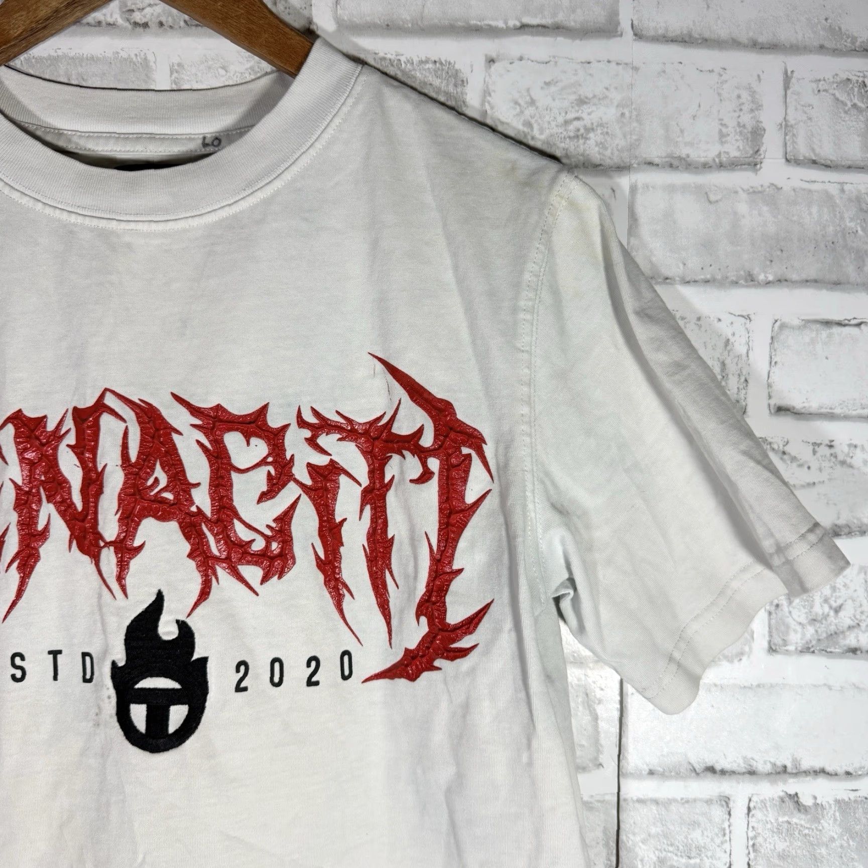 Vintage VINTAGE Tenaciti White 100% Cotton Tee Mens XS Size Graphic Tee White 90s Mens Size US XS / EU 42 / 0 - 2 Thumbnail