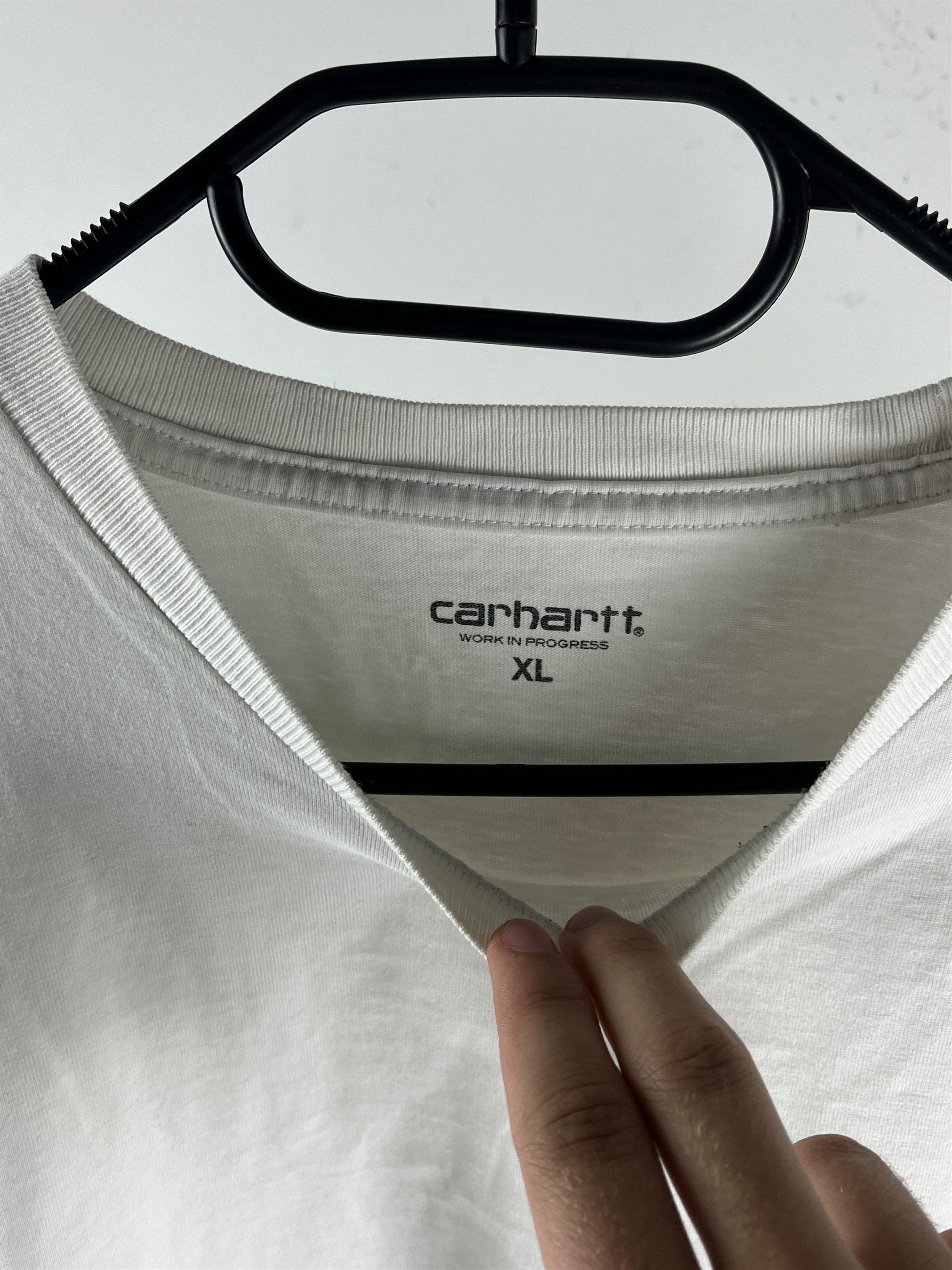 Carhartt × Vintage !Rare Carhartt Basic White Longsleeve Size US XL / EU 56 / 4 - 3 Thumbnail