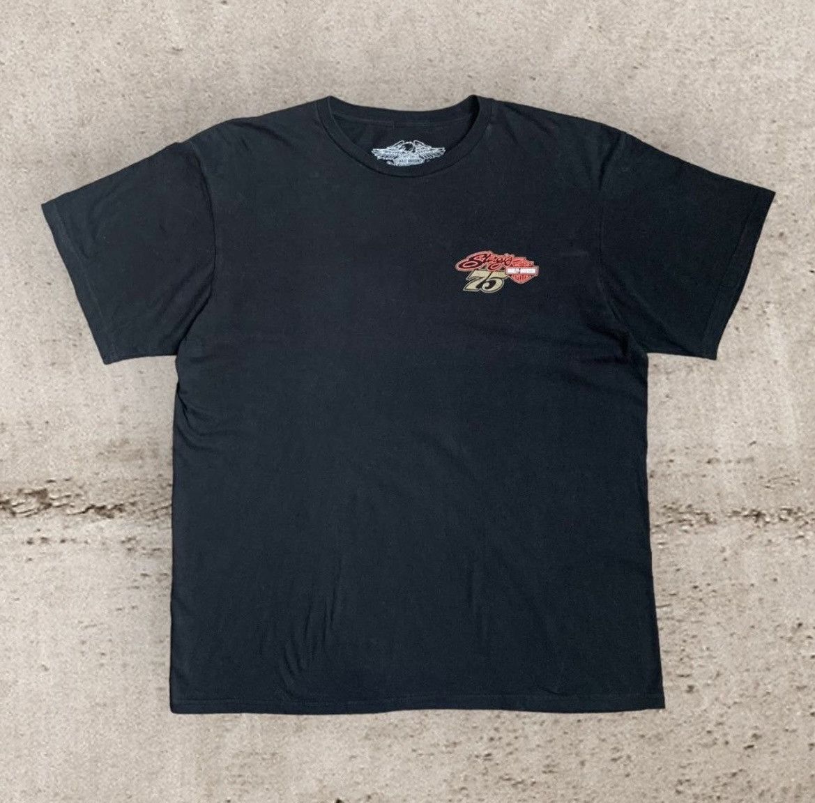 Harley Davidson × Vintage Harley Davidson 75th anniversary Sturgis Tee. Size US L / EU 52-54 / 3 - 2 Thumbnail