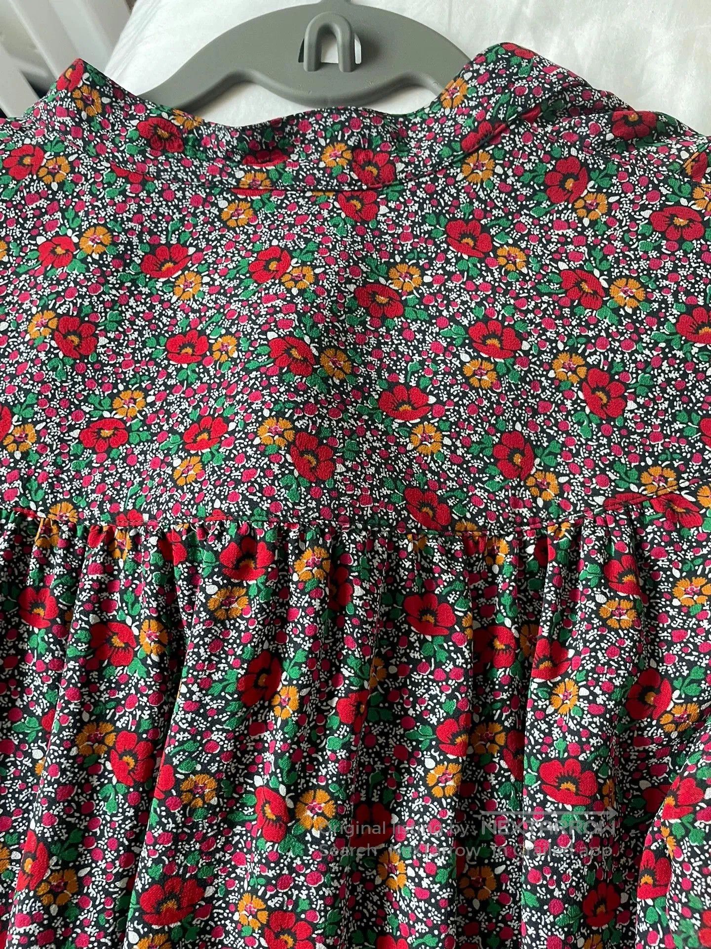 Saint Laurent Paris SAINT LAURENT Floral Silk Dress. Size XS / US 0-2 / IT 36-38 - 3 Thumbnail