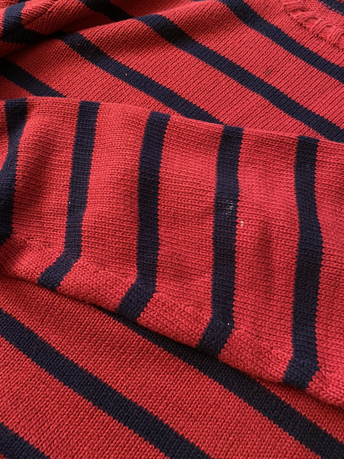 Polo Ralph Lauren Vintage Polo Ralph Lauren Red Striped Sweater 90s Hype Size US L / EU 52-54 / 3 - 5 Thumbnail