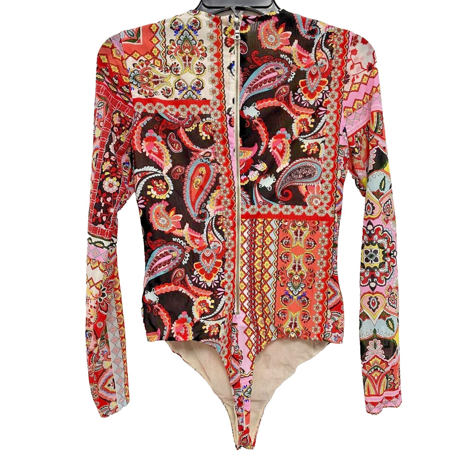 Alice + Olivia ALICE + OLIVIA Women Nara printed mesh bodysuit M A000703 Size M / US 6-8 / IT 42-44 - 2 Thumbnail