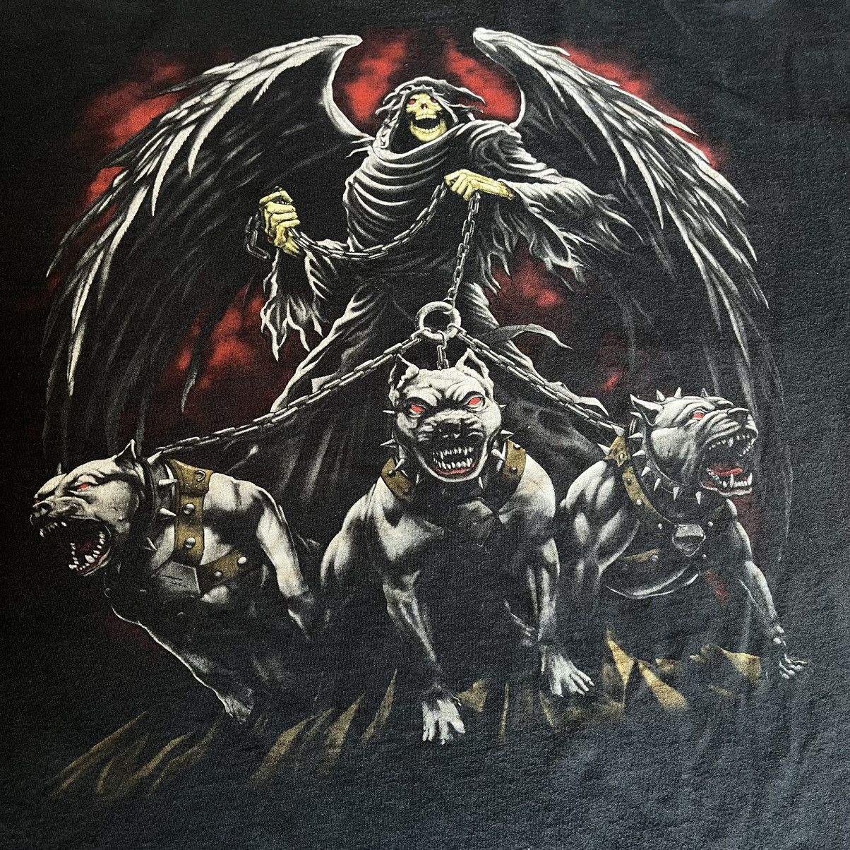 Affliction Vintage 2000s Affliction Style Grim Reaper Skull Graphic Tee Size US XXL / EU 58 / 5 - 3 Thumbnail