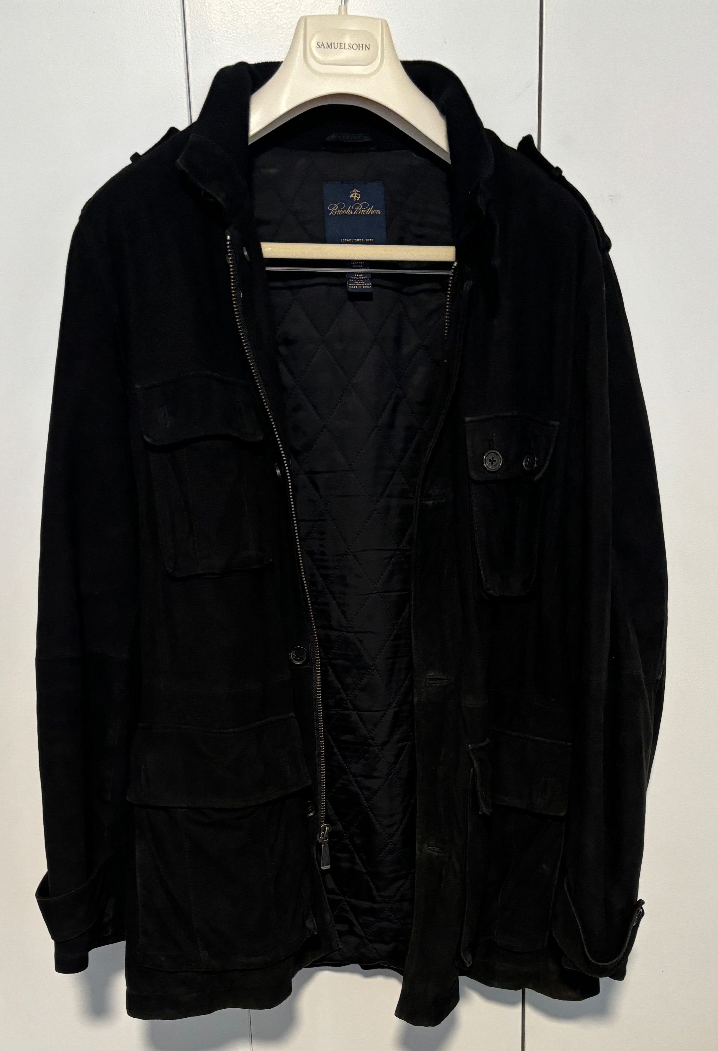 Brooks Brothers $950 Black Suede Field Jacket Size US M / EU 48-50 / 2 - 3 Thumbnail