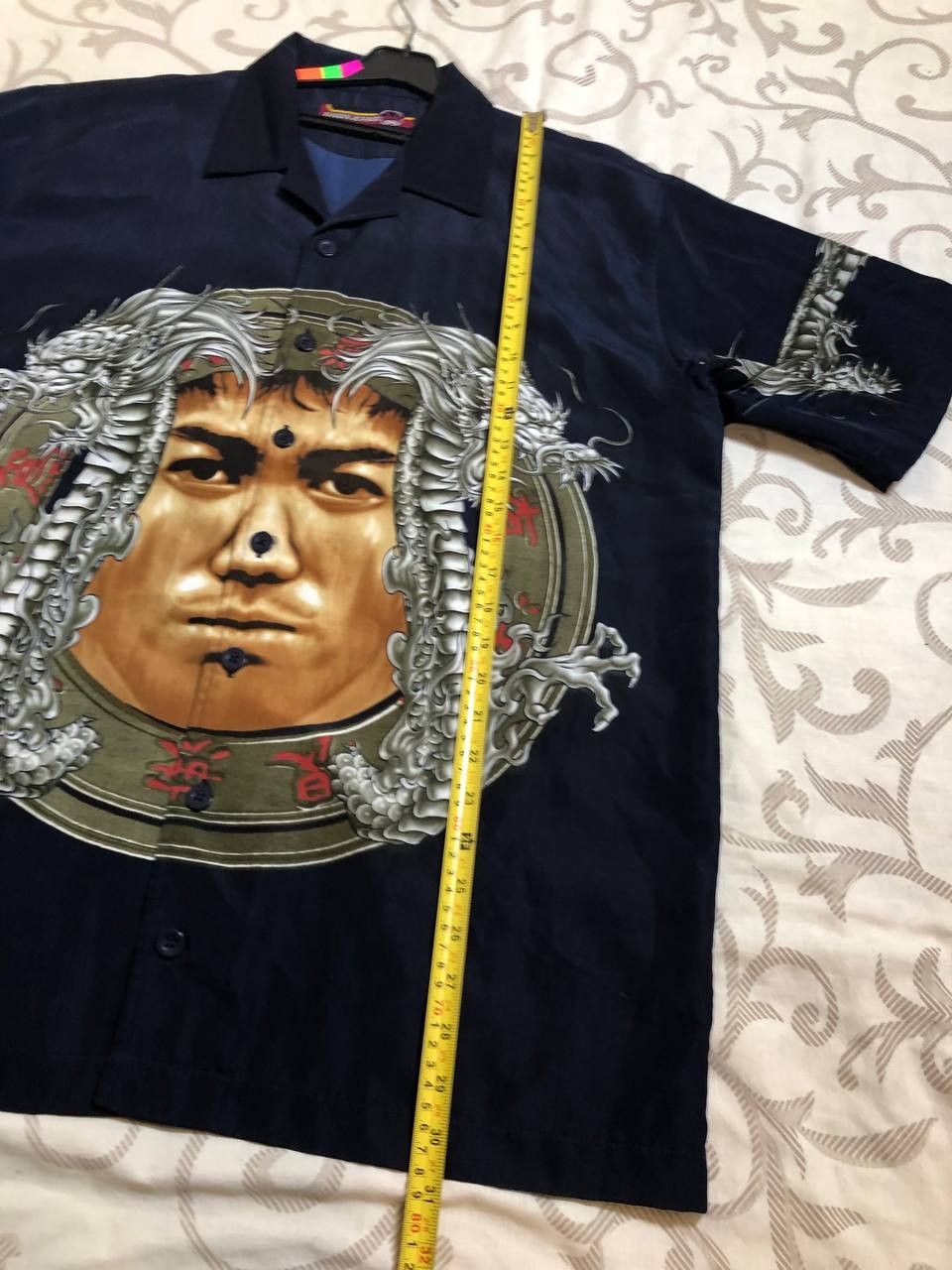 Vintage Vintage DNQ Jeans Dragon Circle Graphic Button Up Shirt Y2K Size US M / EU 48-50 / 2 - 7 Thumbnail
