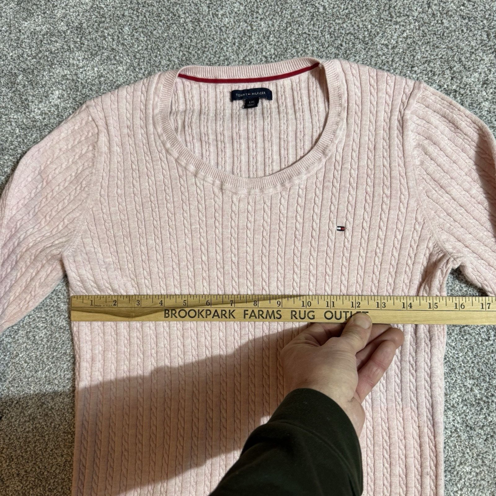 Tommy Hilfiger Tommy Hilfiger Sweater Women L Preppy Cable Knit Academia Size L / US 10 / IT 46 - 3 Thumbnail