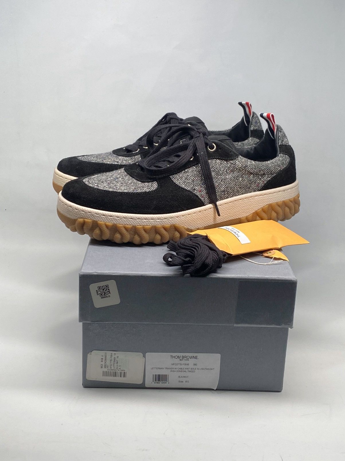Thom Browne Thom Browne Donegal Tweed Cable Knit Sole Sneakers size 8.5 Size US 8.5 / EU 41-42 - 11 Thumbnail