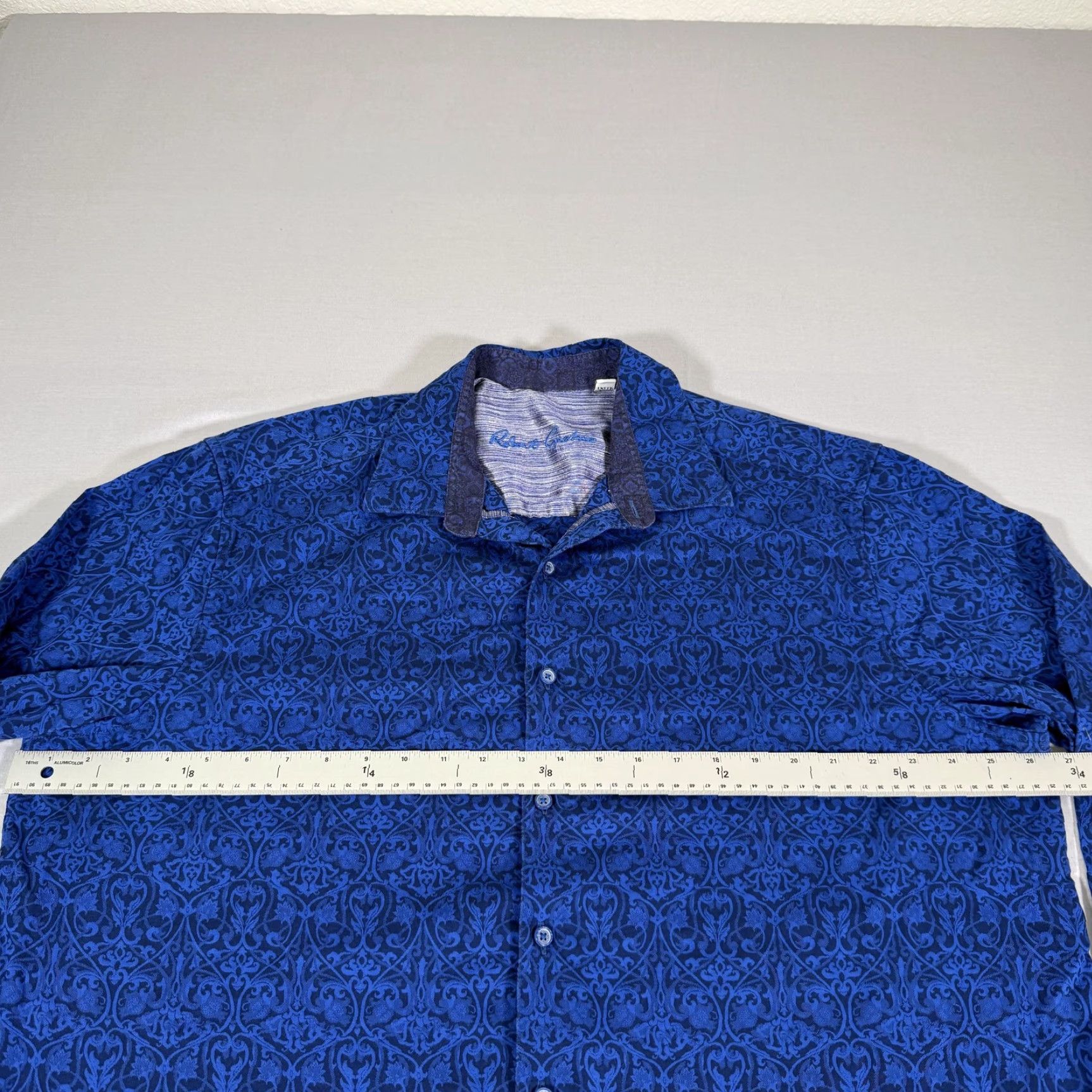 Robert Graham VINTAGE Robert Graham Shirt Mens XL Long Sleeve Button Up Blue Paisley Floral Designer 90s Size US XL / EU 56 / 4 - 5 Thumbnail