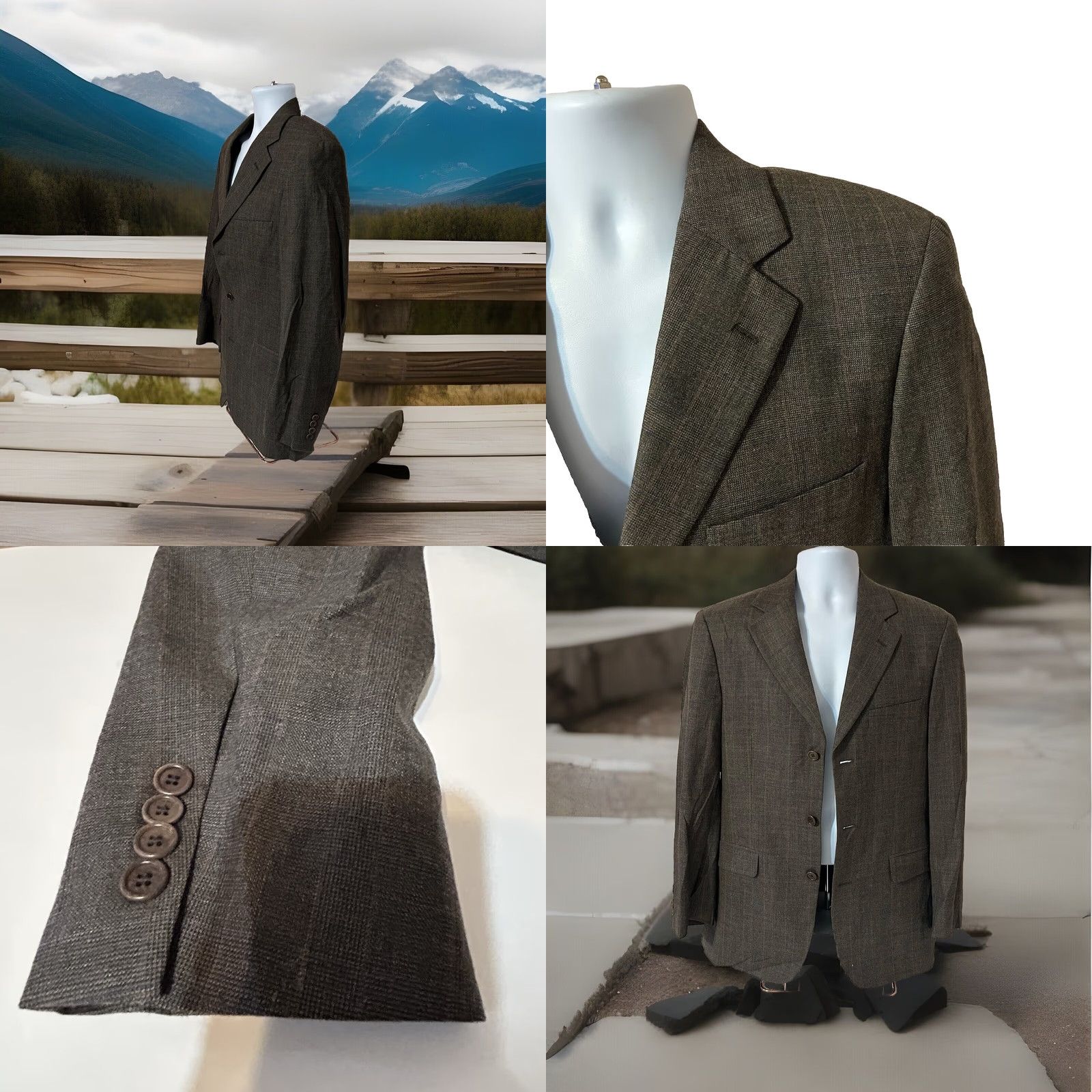 Brooks Brothers Brooks Brothers 346 Stretch 2 Piece Suit Men 40 R Pants 34x28 Wool Brown Plaid Jacket Pants 2 Piece Suit Mens Regular Wool Brown Plaid Brooks Brothers Size 40R - 8 Thumbnail