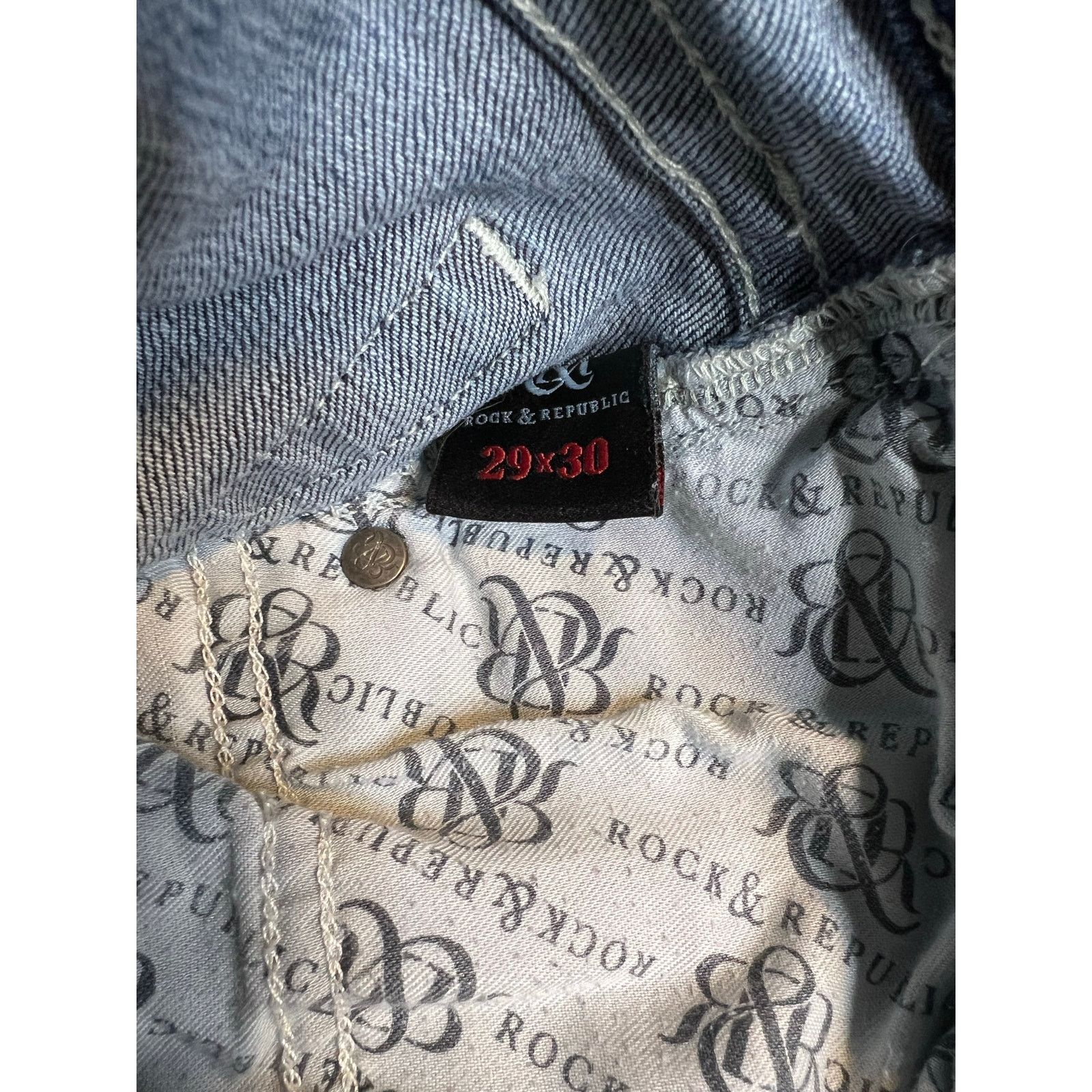 Rock & Republic Rock & Republic Straight Fit Faded Jeans 29x30 Size US 29 - 4 Thumbnail