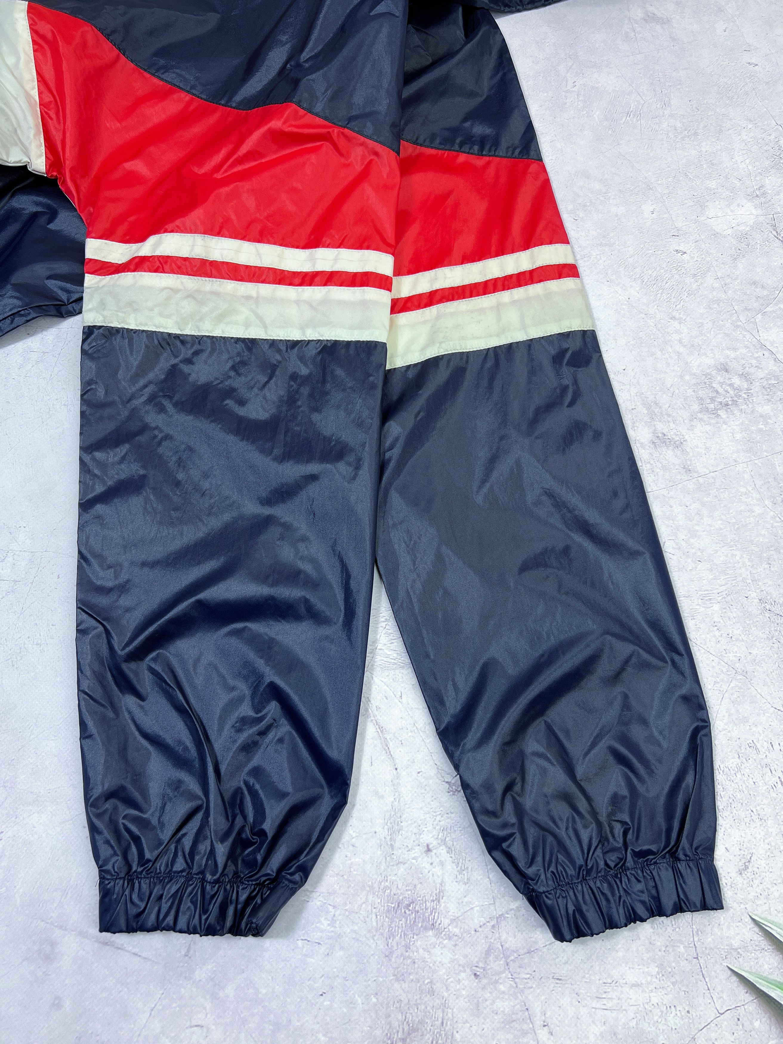 Adidas × Vintage Vintage Adidas Light Jacket Nylon Navy Blue & Red Size US M / EU 48-50 / 2 - 16 Thumbnail