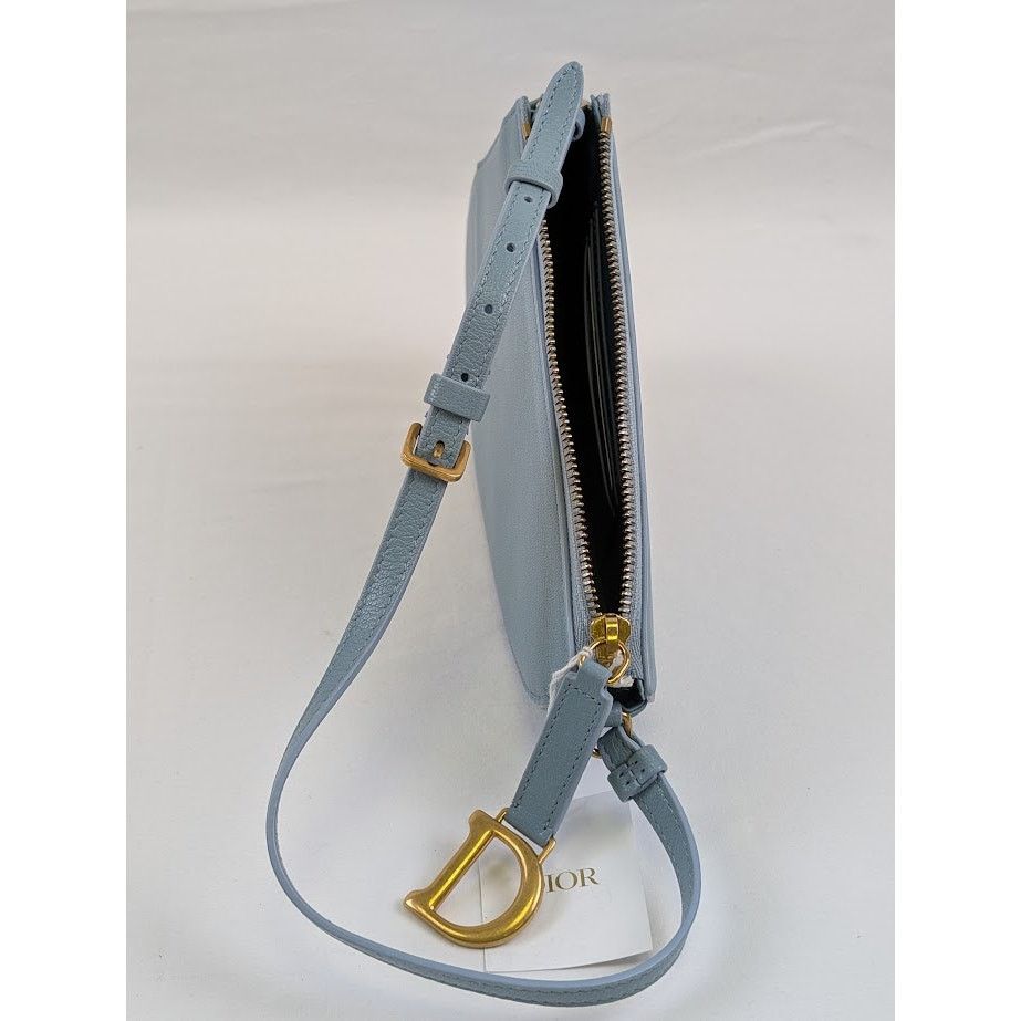 Dior o1rshd1 Size: OS / Saddle Rodeo Pouch in Slate Blue Size ONE SIZE - 7 Thumbnail