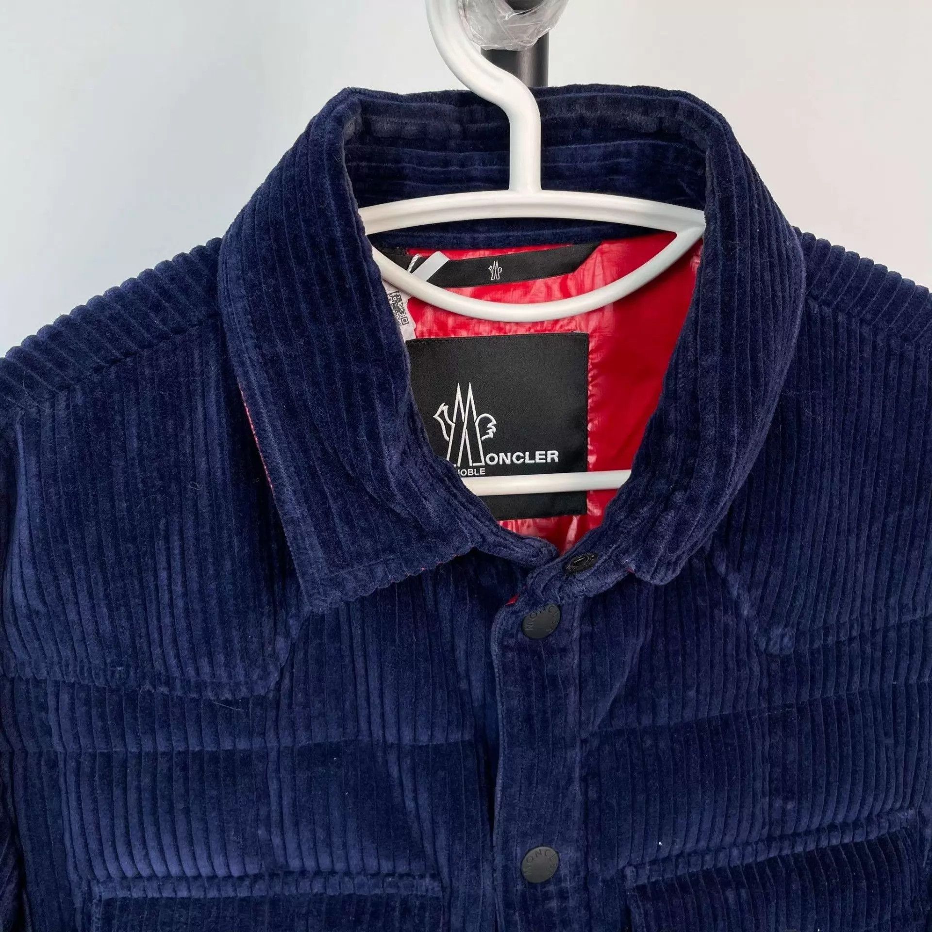 Moncler Moncler corduroy lightweight down jacket navy 3 2020 Size US L / EU 52-54 / 3 - 9 Thumbnail