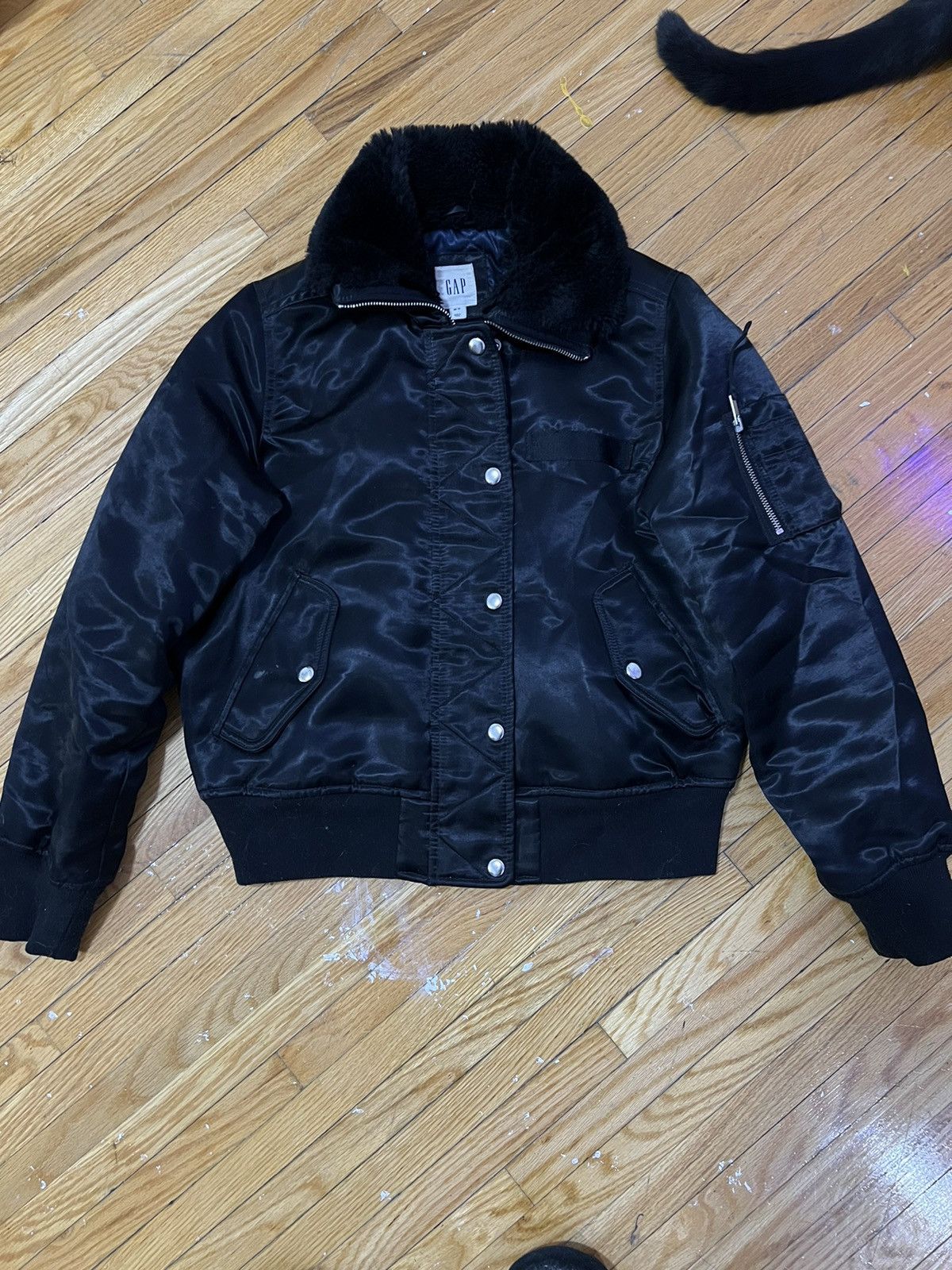 Image of Gap Flight Jacket in Black, Men's (Size XS)