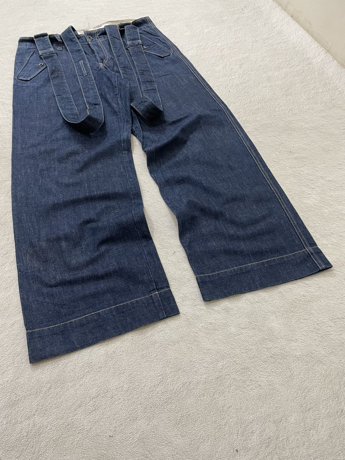 Japanese Brand 2000s Japan Workwear Denim Pants Suspender Y2K Carhartt Size US 34 / EU 50 - 3 Thumbnail