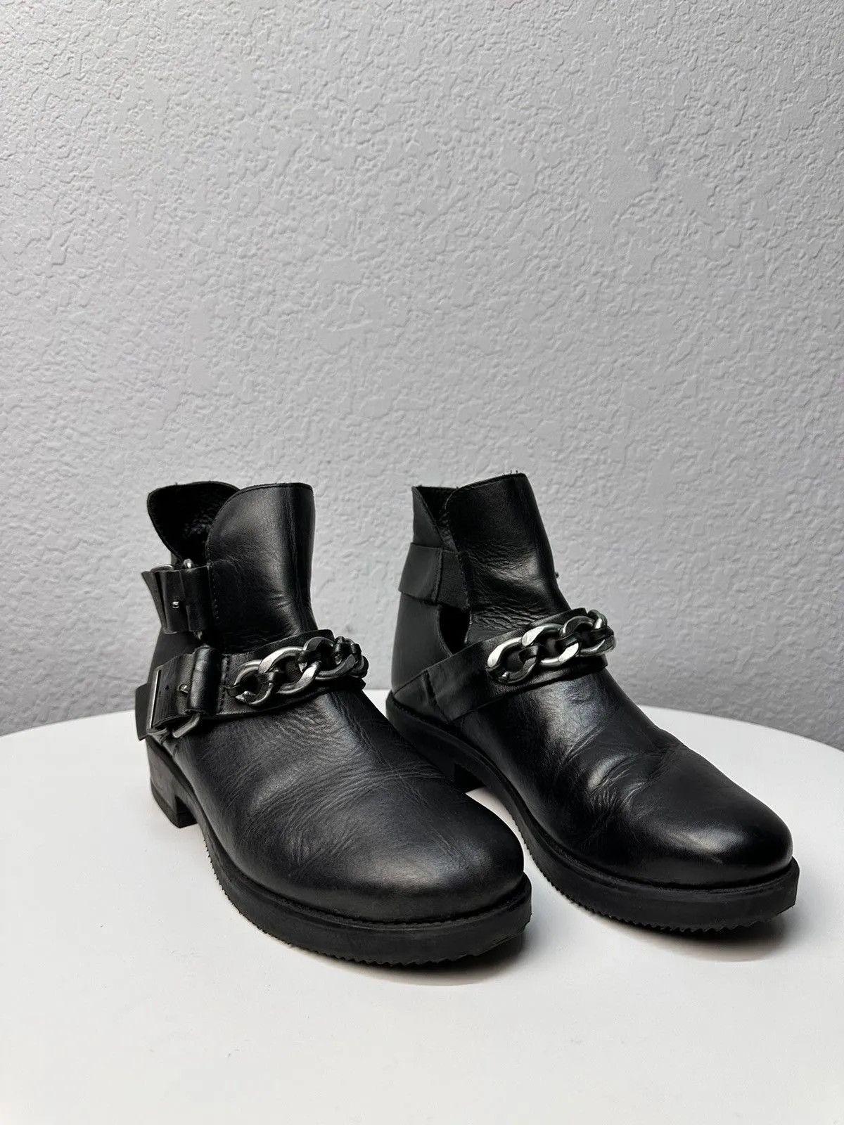 A.S.98 Leather Vintage Boots Avant-Garde Style BROGUE Size US 9 / IT 39 - 3 Thumbnail
