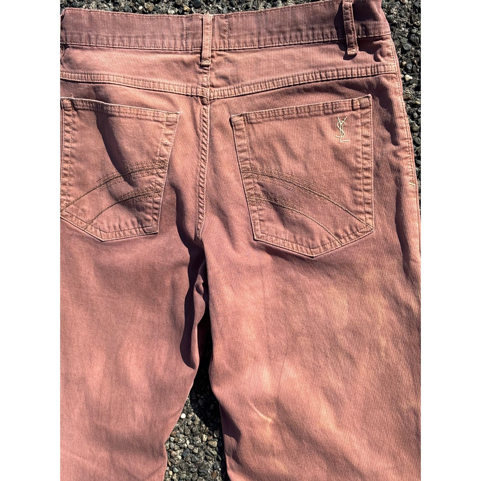 Yves Saint Laurent Vtg YSL Yves Saint Laurent Salmon pink faded pants 30x30 Size US 30 / EU 46 - 1 Thumbnail