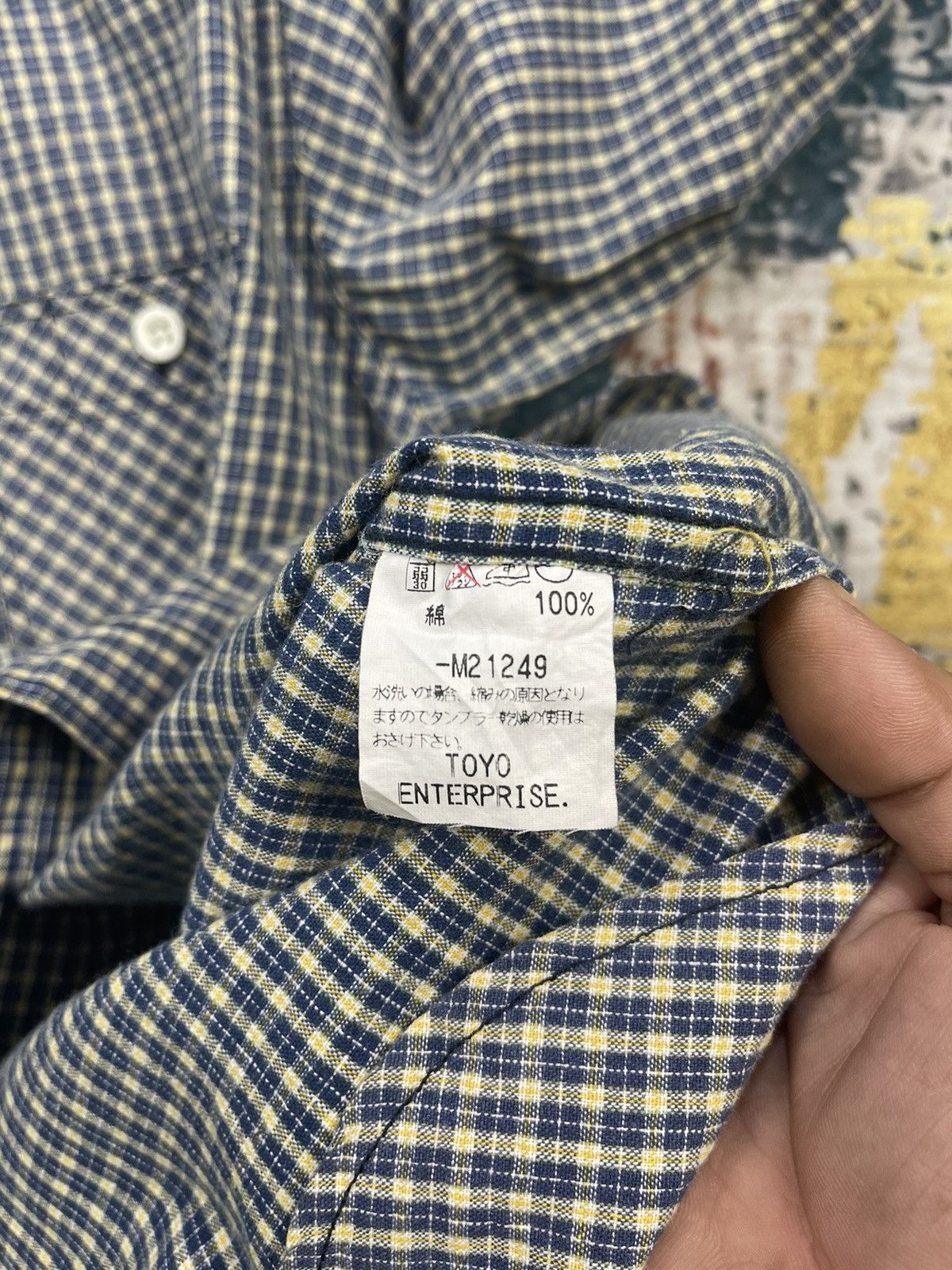 Sugar Cane Vintage Sugar Cane Marble Plaid Flannel Shirt Size US M / EU 48-50 / 2 - 9 Thumbnail