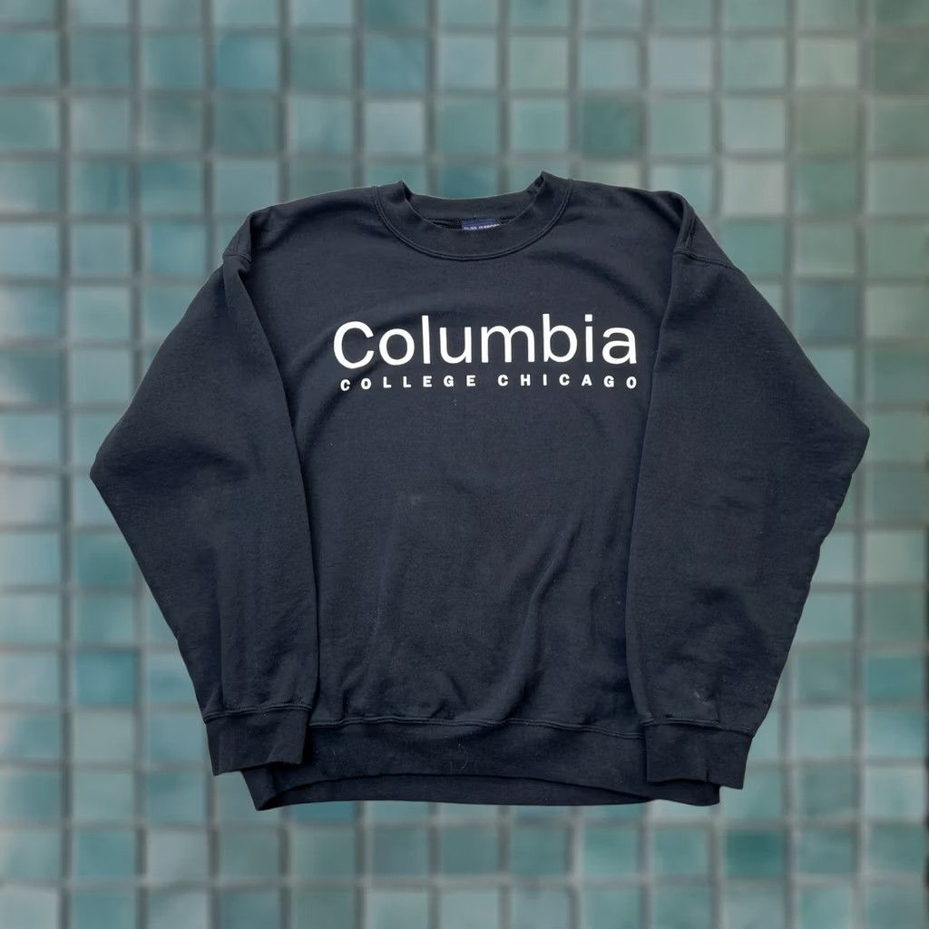Vintage Columbia College Chicago Sweatshirt Mens Large Black Cotton Fleece Lined Graphic Size US L / EU 52-54 / 3 - 1 Thumbnail