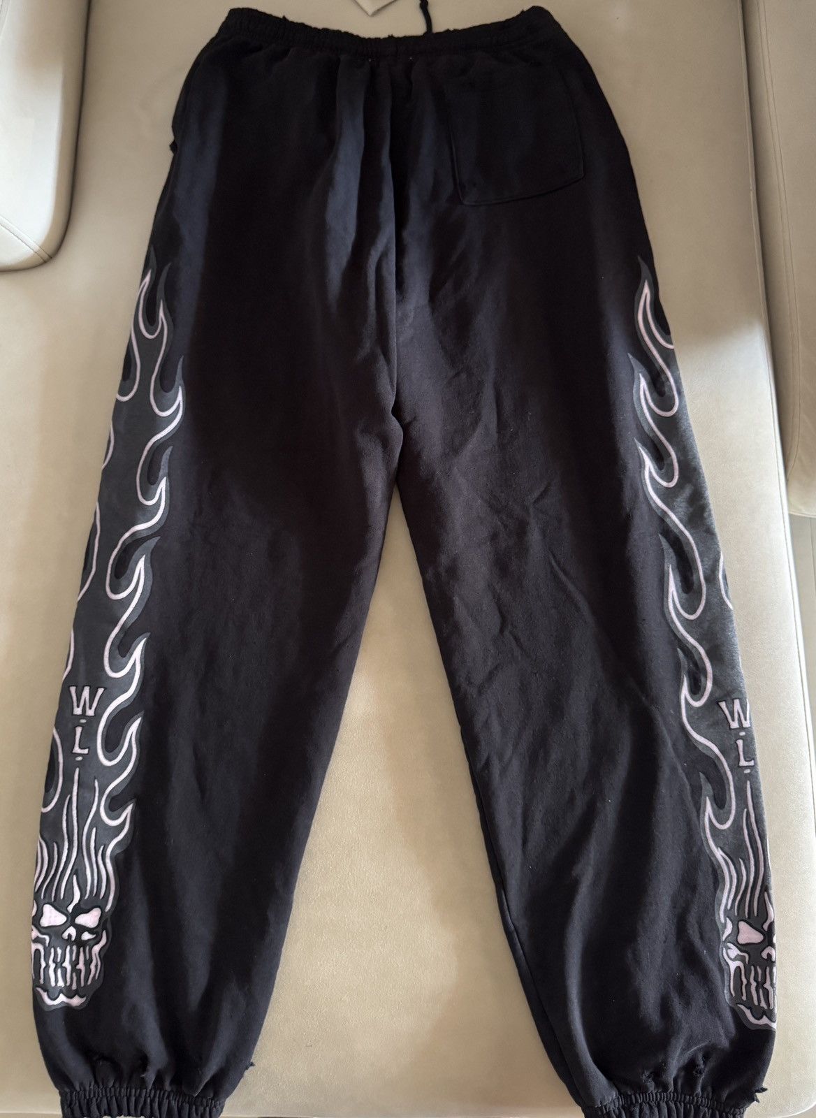 Warren Lotas Warren Lotas Flaming Reaper Distressed Sweatpants Size US 34 / EU 50 - 9 Thumbnail
