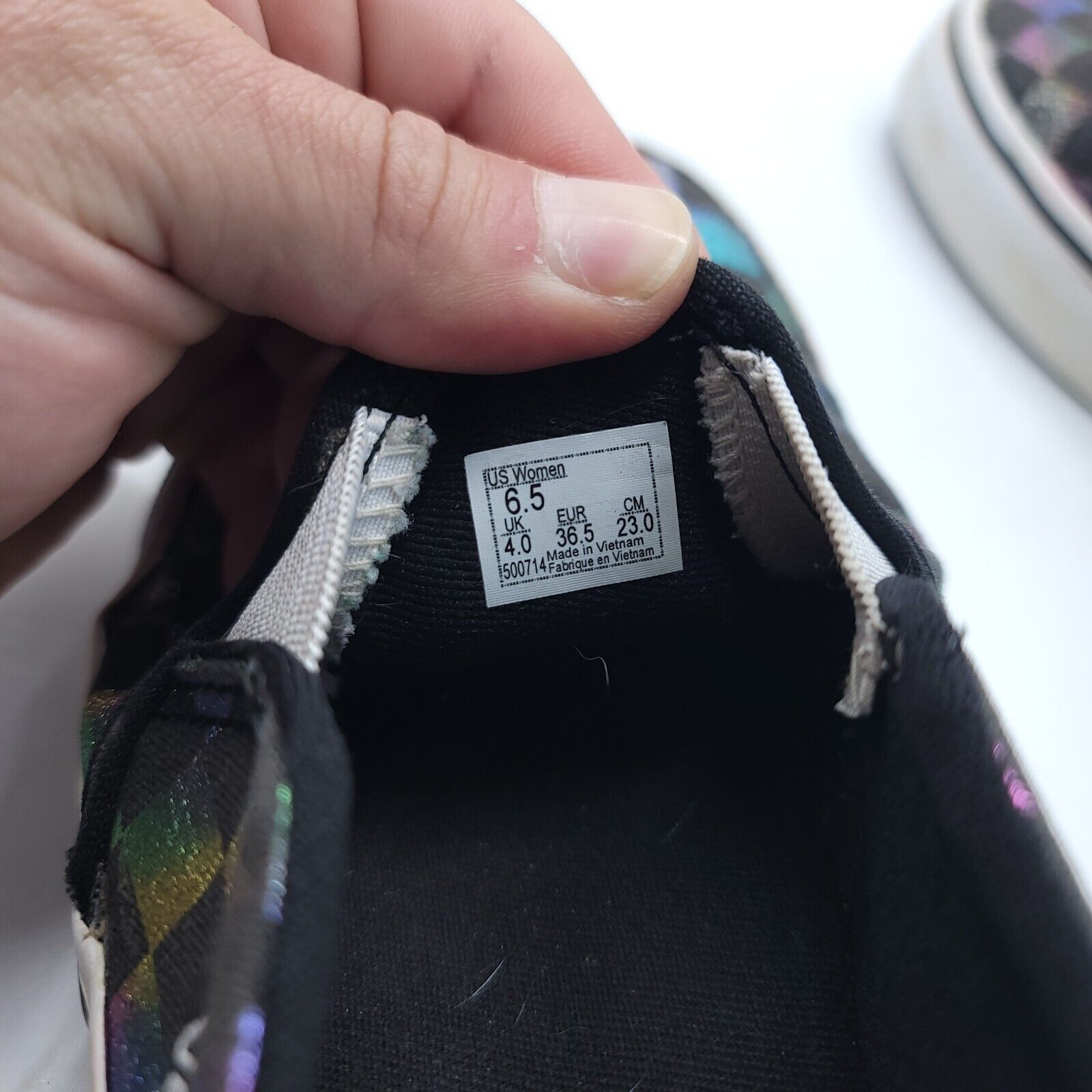 Vans Vans Off the Wall Shoe Womens Size 6.5 500714 Multi Black Size US 6.5 / IT 36.5 - 8 Thumbnail