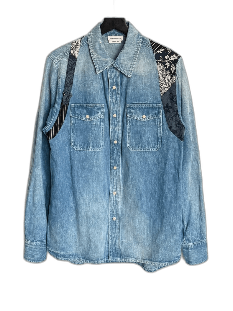 Alexander McQueen Alexander McQueen Denim Shirt with Suspender Design Size US L / EU 52-54 / 3 - 1 Thumbnail