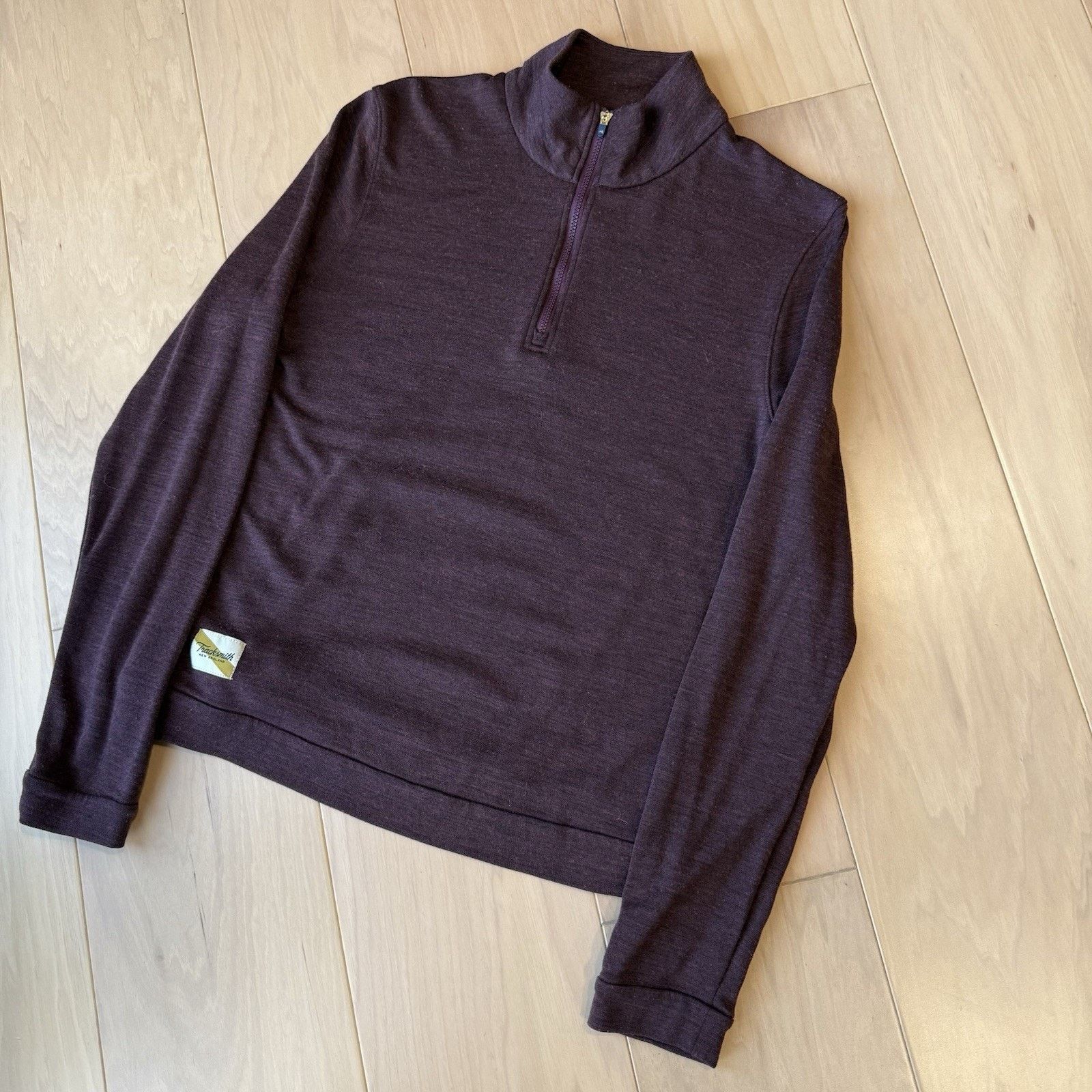Tracksmith New England Tracksmith Merino Wool 1/4 Zip Pullover Women's M Maroon Size M / US 6-8 / IT 42-44 - 9 Thumbnail