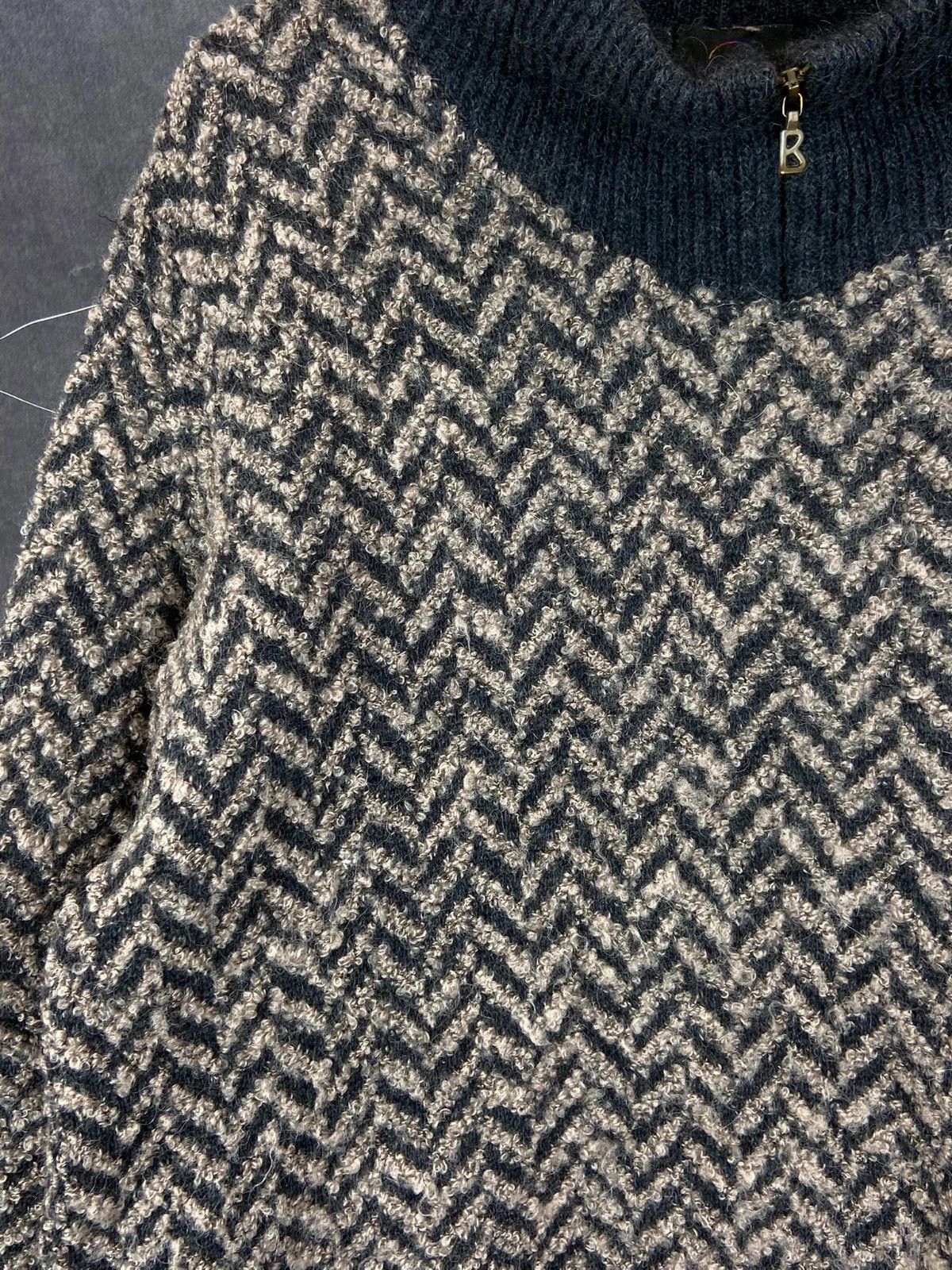 Bogner Bogher Grey Knit / Cozy Grandma Minimal (L) Size L / US 10 / IT 46 - 2 Thumbnail
