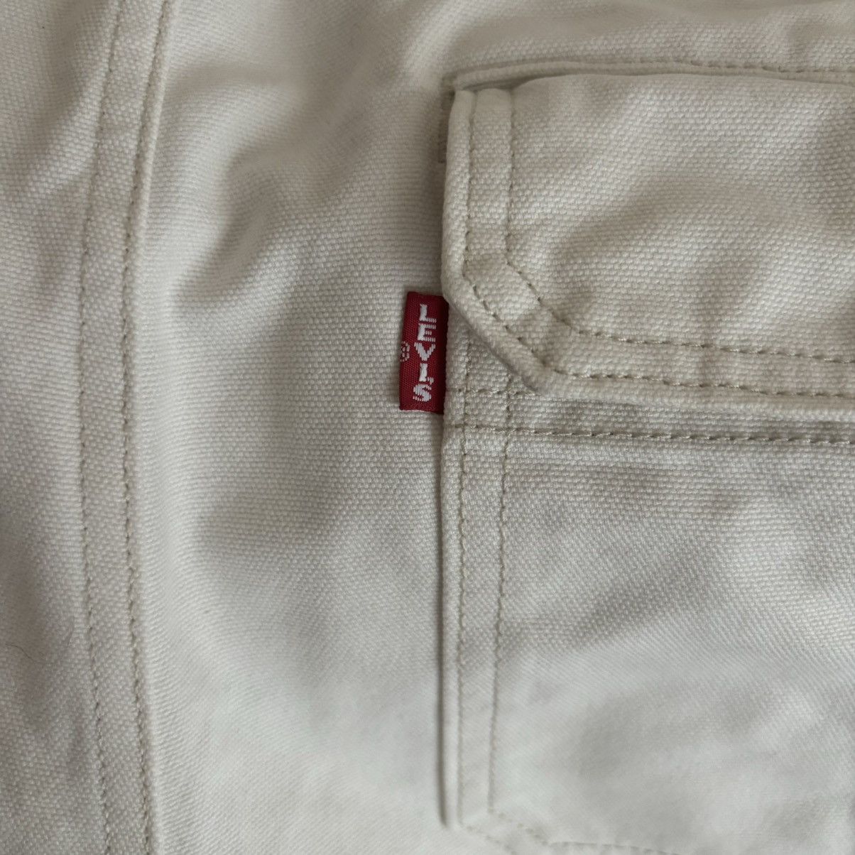 Levi's Vintage Clothing Last Drop‼️Big E LEVI’S Premium white denim jeans Workwear Size US 34 / EU 50 - 12 Thumbnail