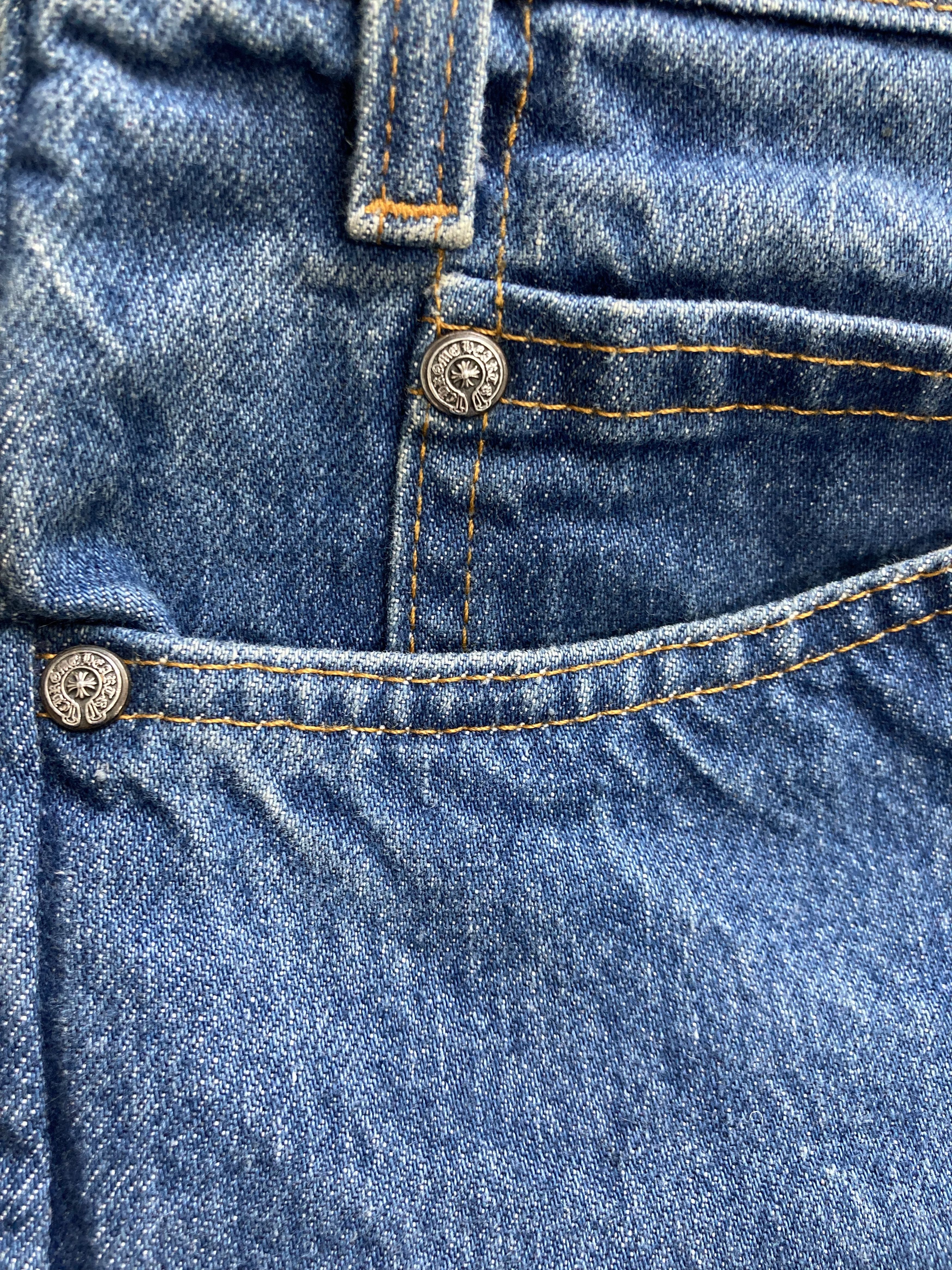 Chrome Hearts Chrome Hearts Levi's 517 Black Cross Patch Denim Jeans Size 24" / US 00 / IT 34 - 7 Thumbnail