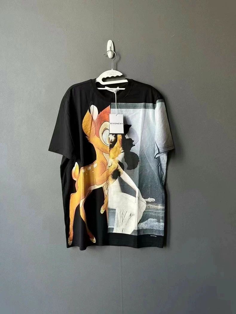 Givenchy Givenchy Classic Black Large Deer Short Sleeve Size US S / EU 44-46 / 1 - 1 Thumbnail