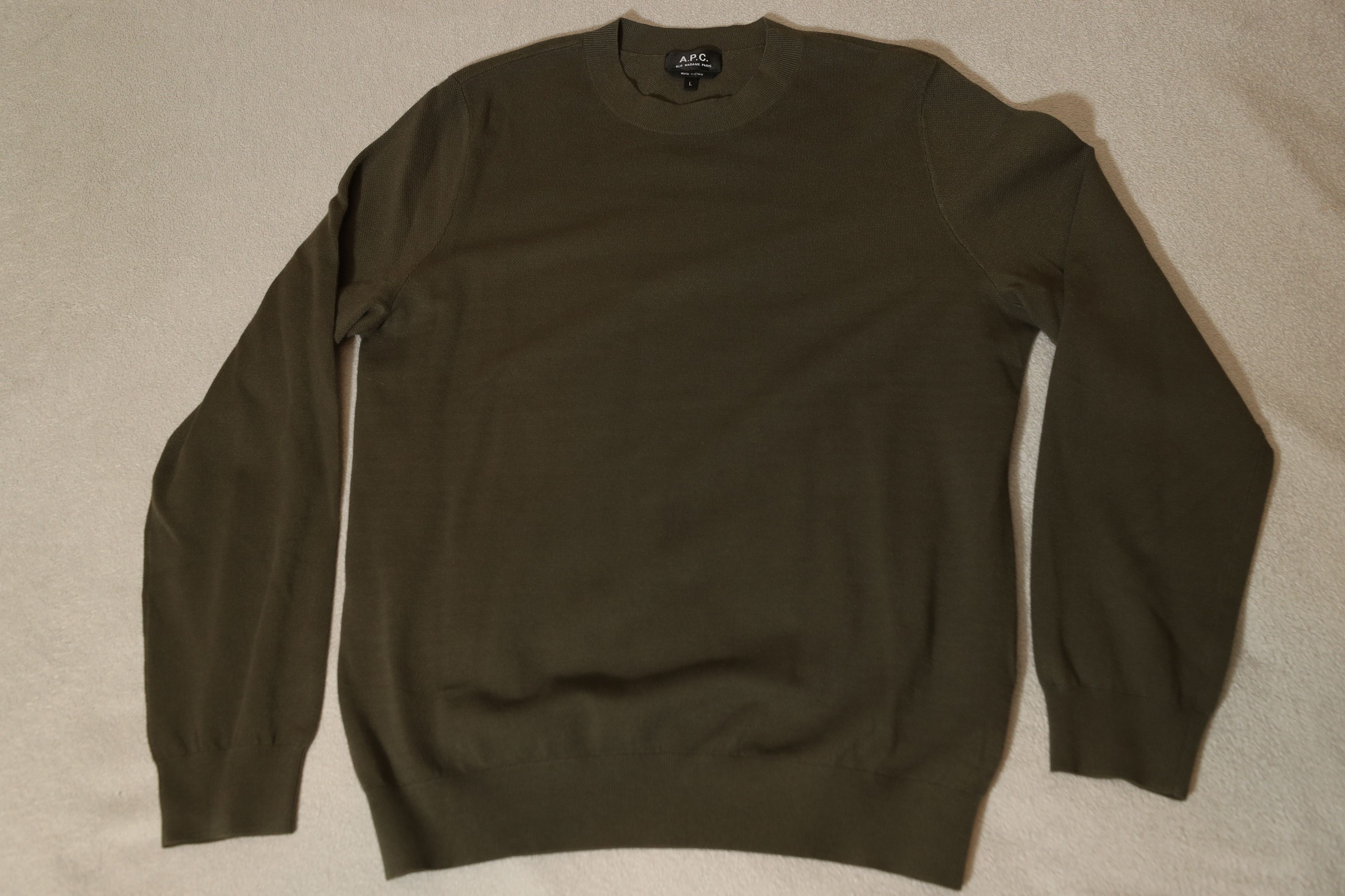 A.P.C. APC Rue Madame Paris Crewneck Sweater (L) Size US L / EU 52-54 / 3 - 3 Thumbnail