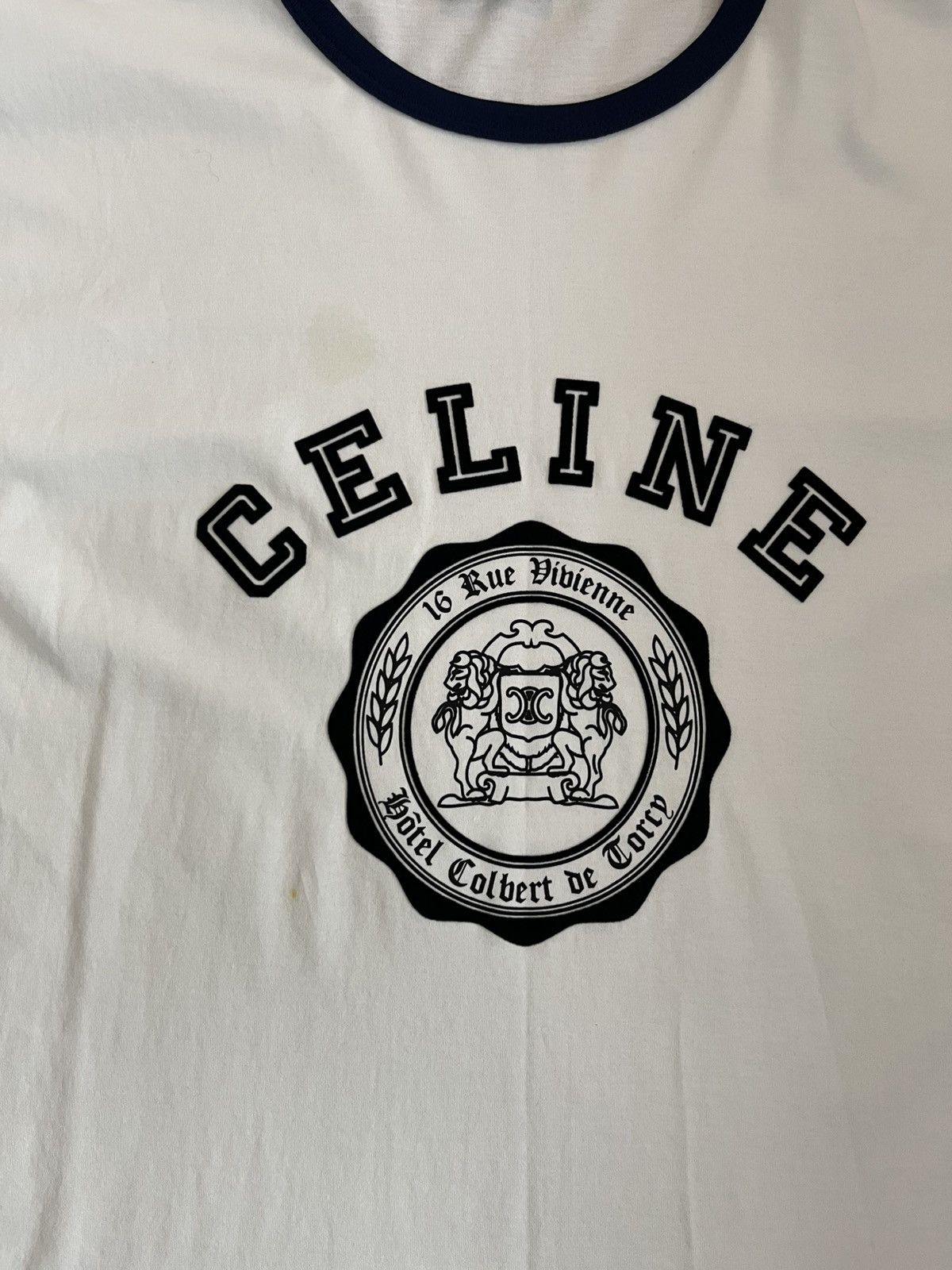 Celine Hedi Slimane Celine Blason loose t shirt Size US XS / EU 42 / 0 - 2 Thumbnail