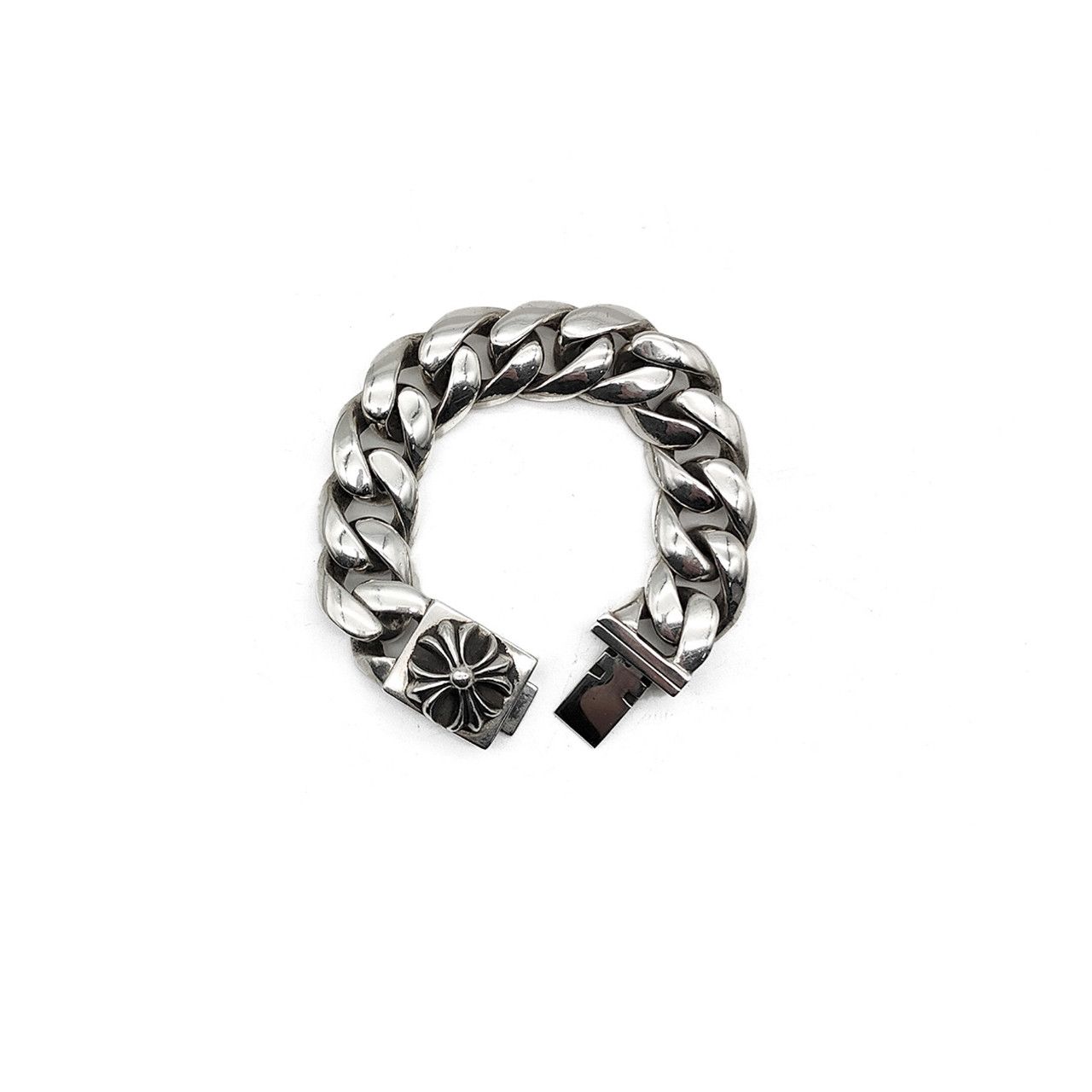 Chrome Hearts Chrome Hearts Silver Plus Cross Cuban Link ID Bracelet Size ONE SIZE - 1 Thumbnail