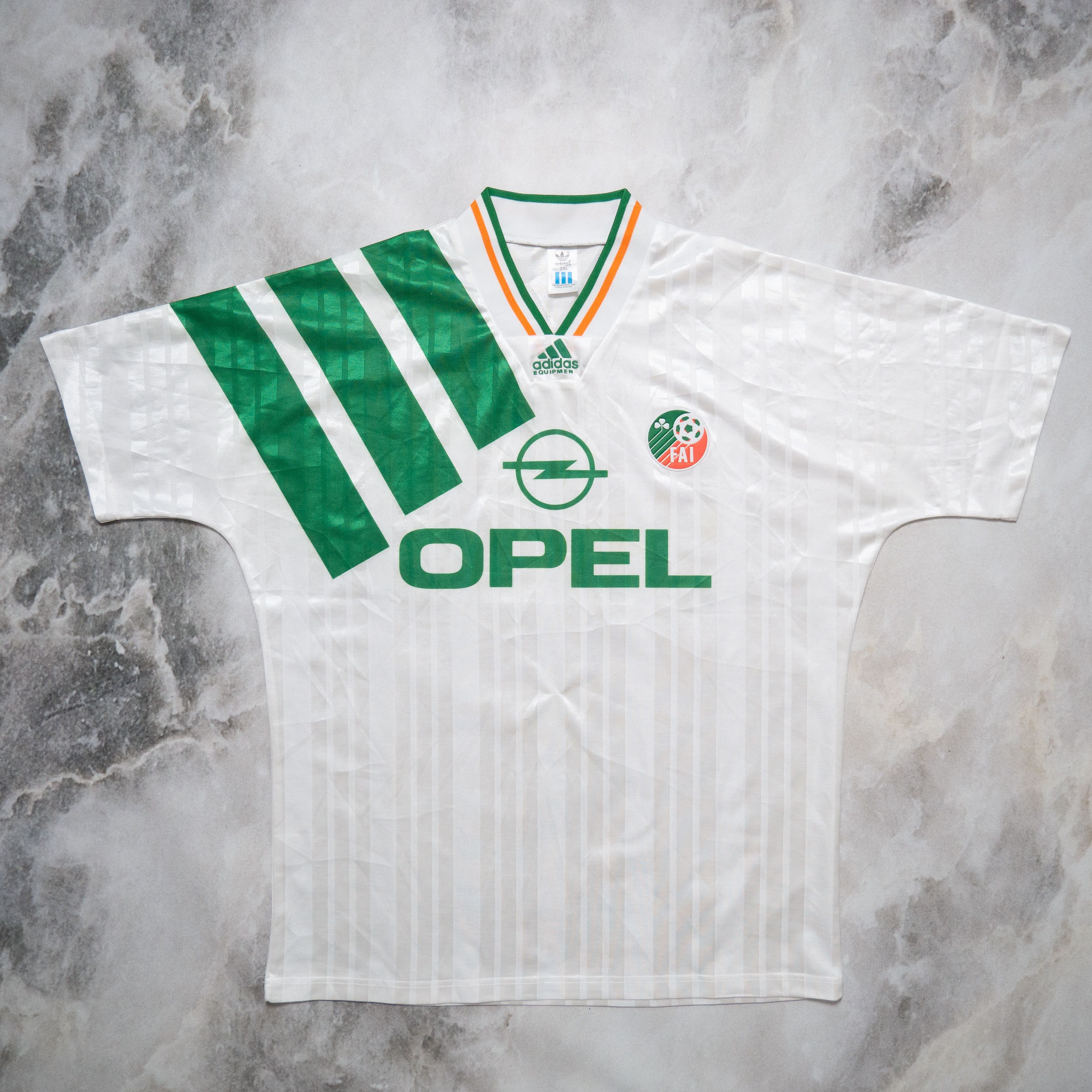 Adidas Vintage Adidas x Ireland 1992 Away Soccer Jersey 2XL Size US XXL / EU 58 / 5 - 1 Thumbnail