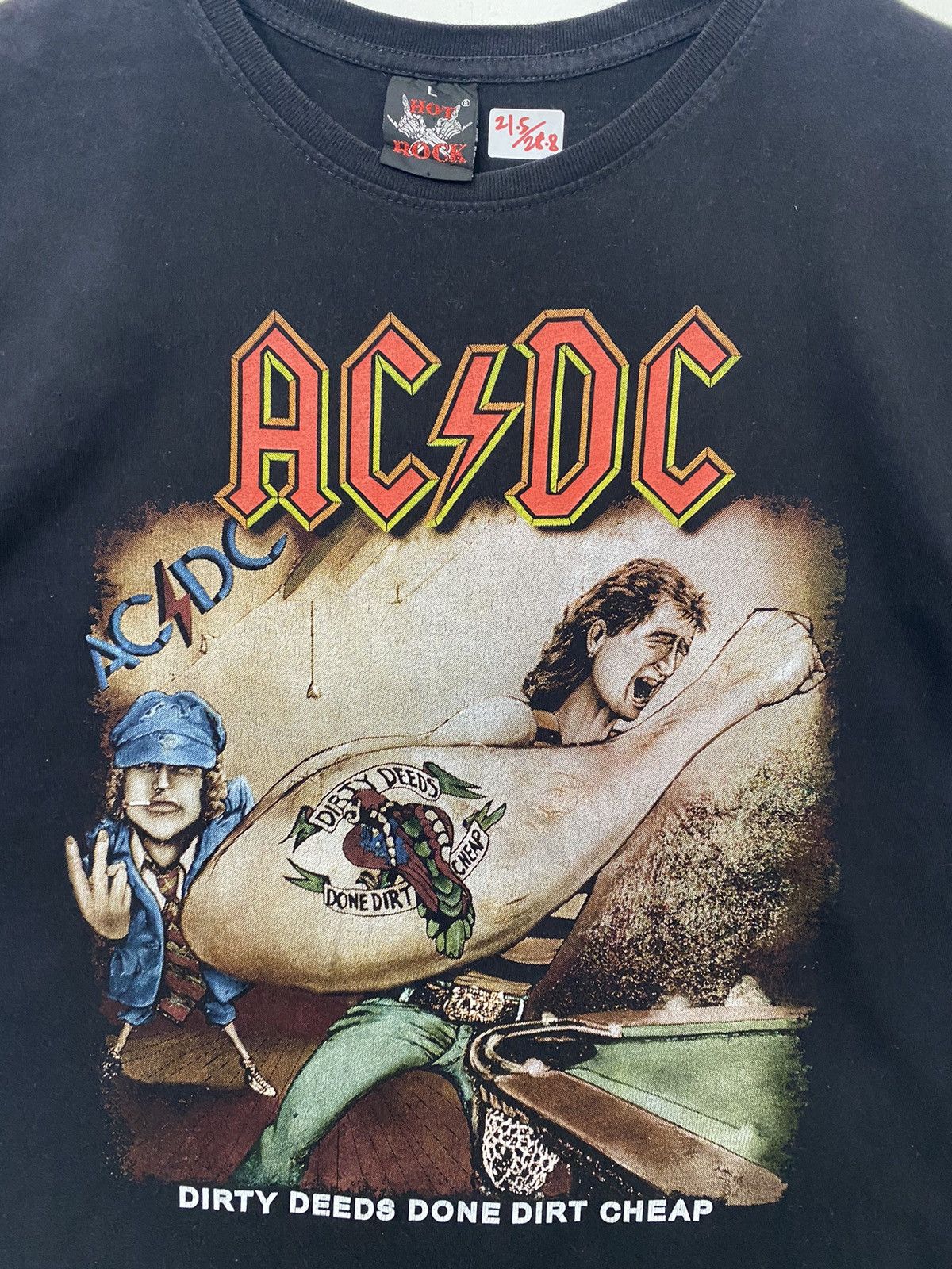 AC/DC 💥ACDC Hard Rock band Dirty deeds done dirt cheap tee shirt Size US L / EU 52-54 / 3 - 3 Thumbnail