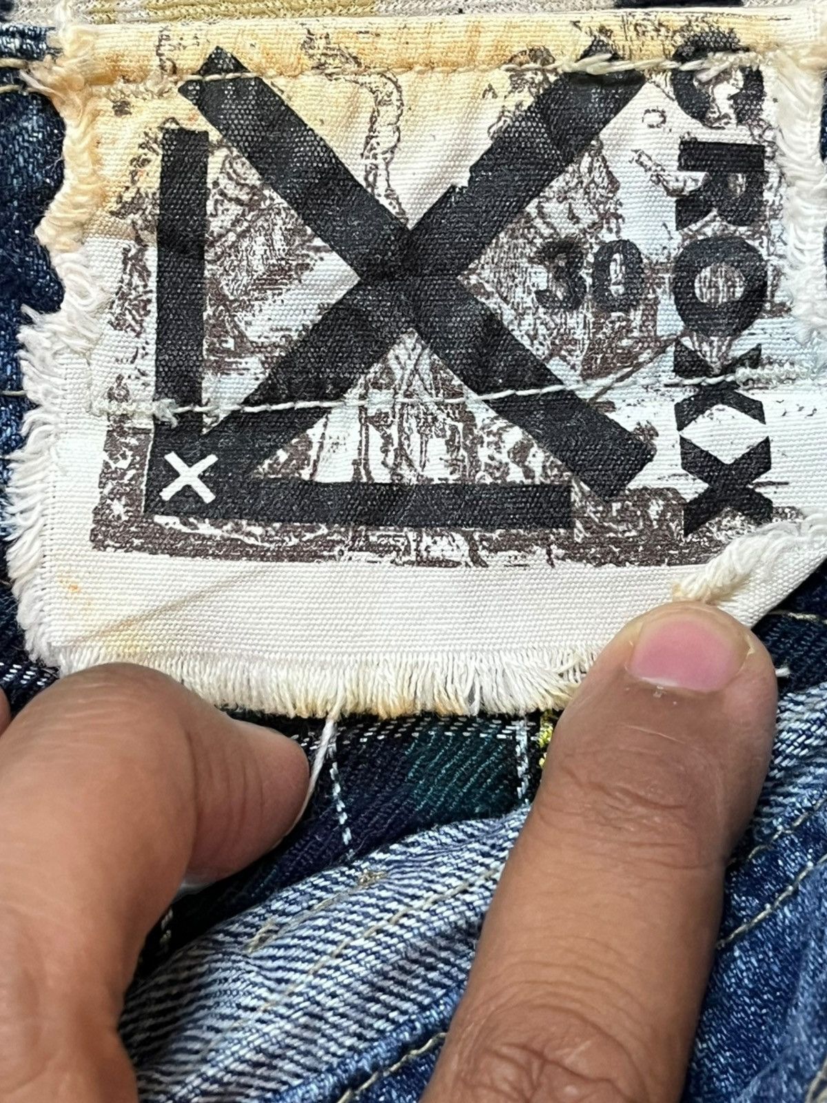 St. Croix Vintage XCroxx Mudwash Zipper Avant Garde Style Denim Size US 29 - 6 Thumbnail