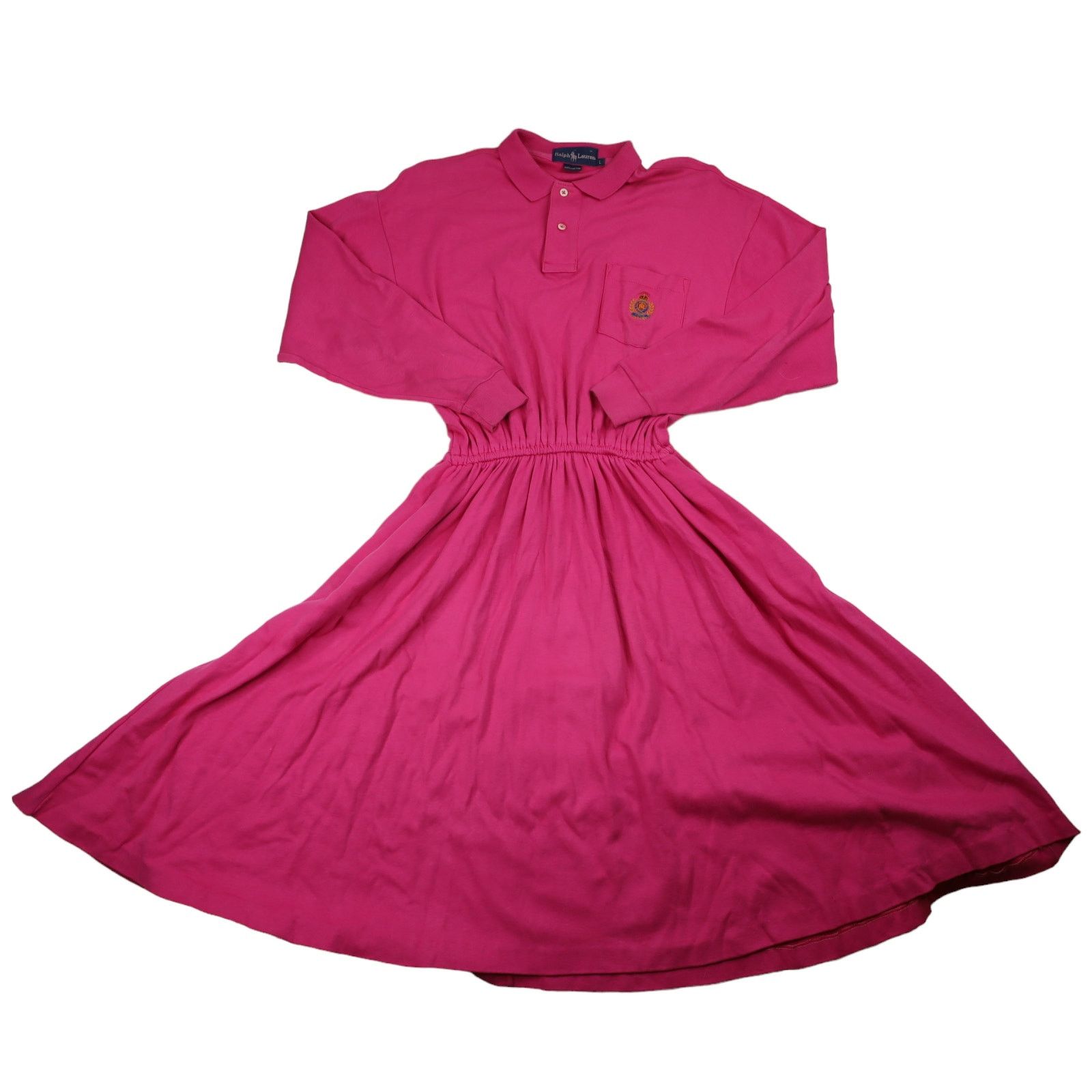 Polo Ralph Lauren × Vintage Vintage Polo Ralph Lauren Cookie Crest Dress Size L / US 10 / IT 46 - 1 Thumbnail