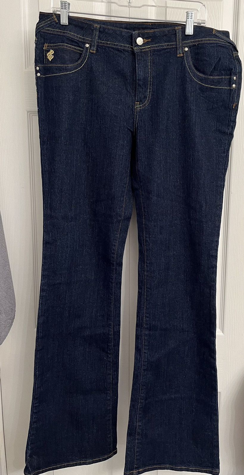 Rocawear Roca Wear Rhinestone Pocket Flare Leg Jeans Size 15 Size 38" / US 16 / IT 52 - 1 Thumbnail