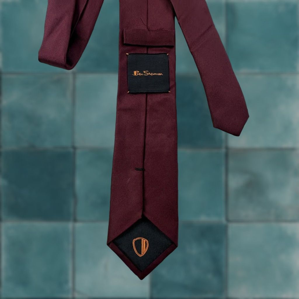 Ben Sherman Ben Sherman Tie Mens Red One Size Skinny 57-60 Classic Adjustable Designer Celebrity Preppy Size ONE SIZE - 1 Thumbnail