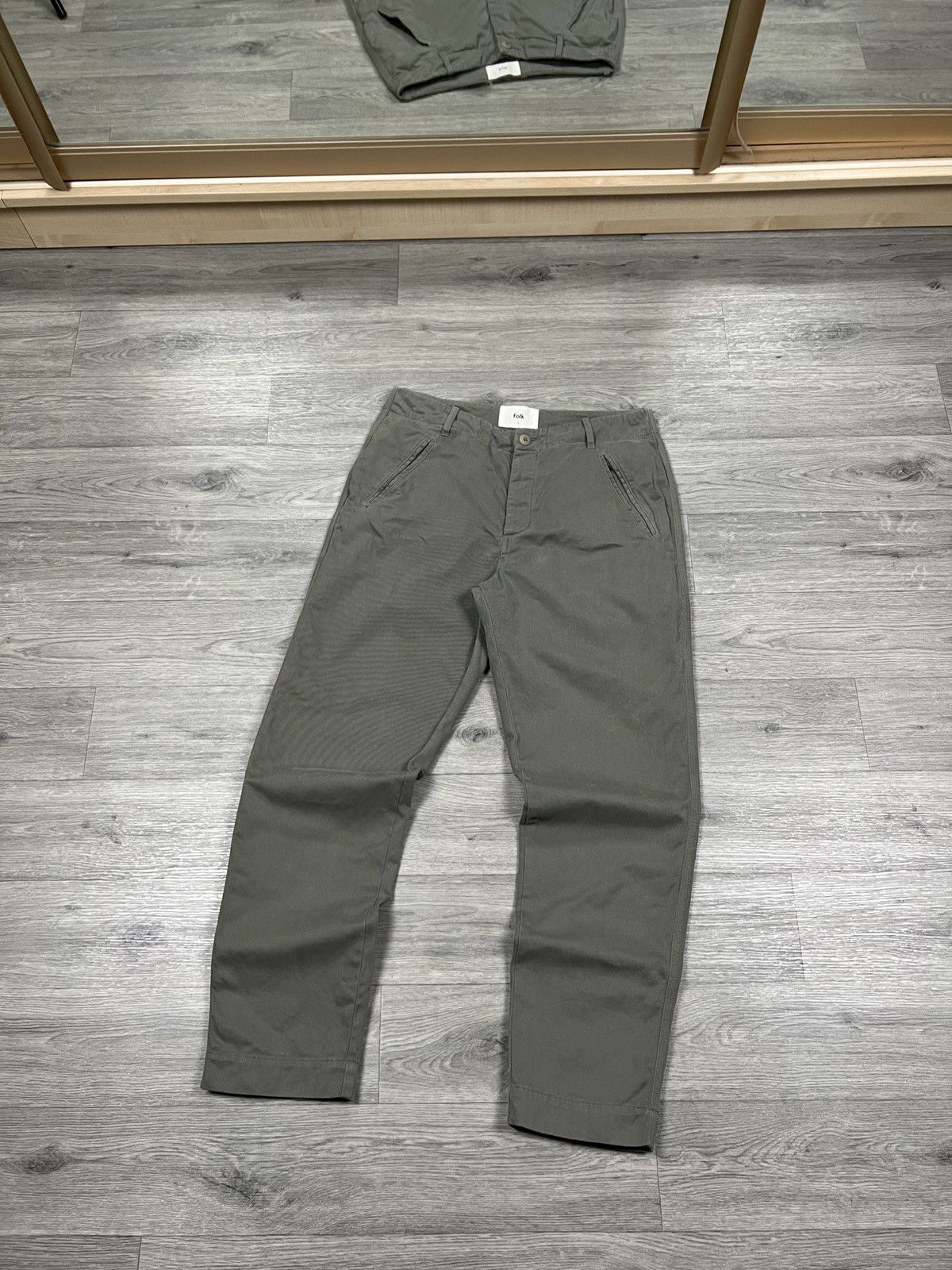 Folk Folk Assembly Pant - Sage Cotton Linen Men’s Size 2 Size US 32 / EU 48 - 1 Thumbnail