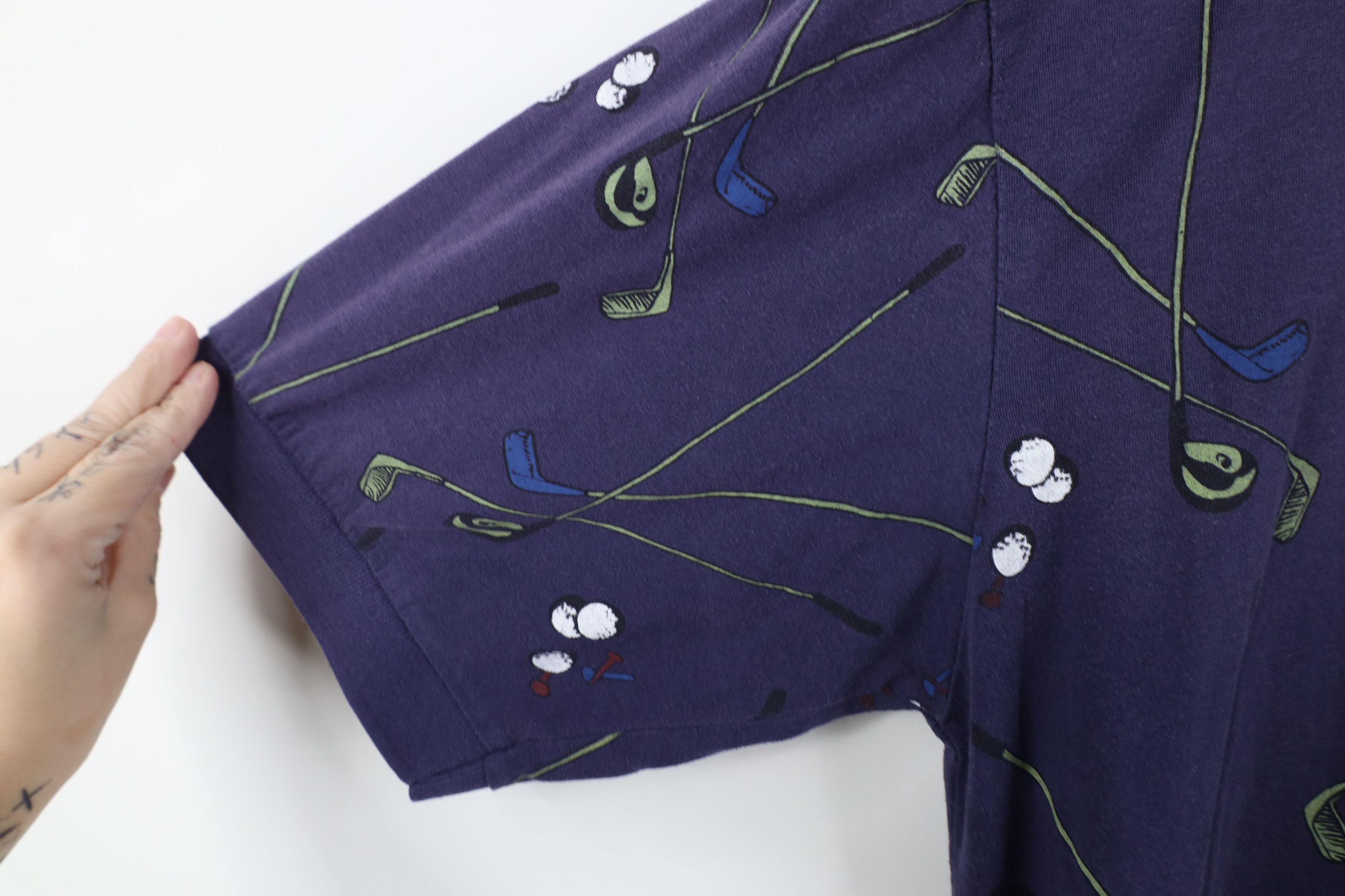 Vintage Vintage 90s Streetwear Golf All Over Print Polo Shirt Blue Size US L / EU 52-54 / 3 - 6 Thumbnail