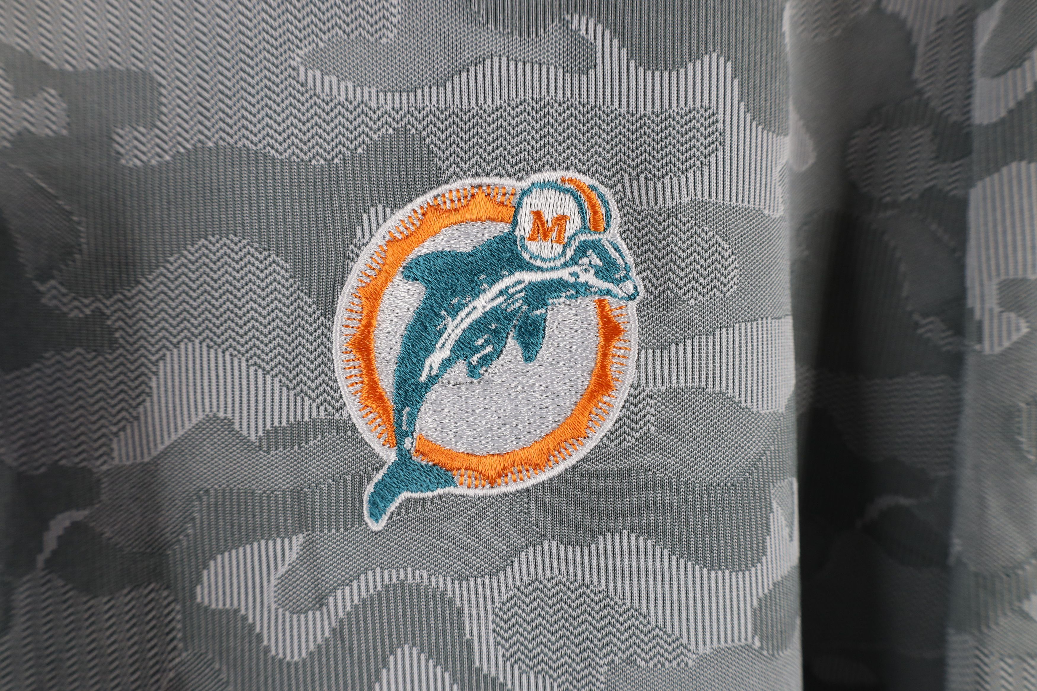 Vintage New Knit Miami Dolphins Football Half Zip Pullover Top Gray Size US XL / EU 56 / 4 - 4 Thumbnail