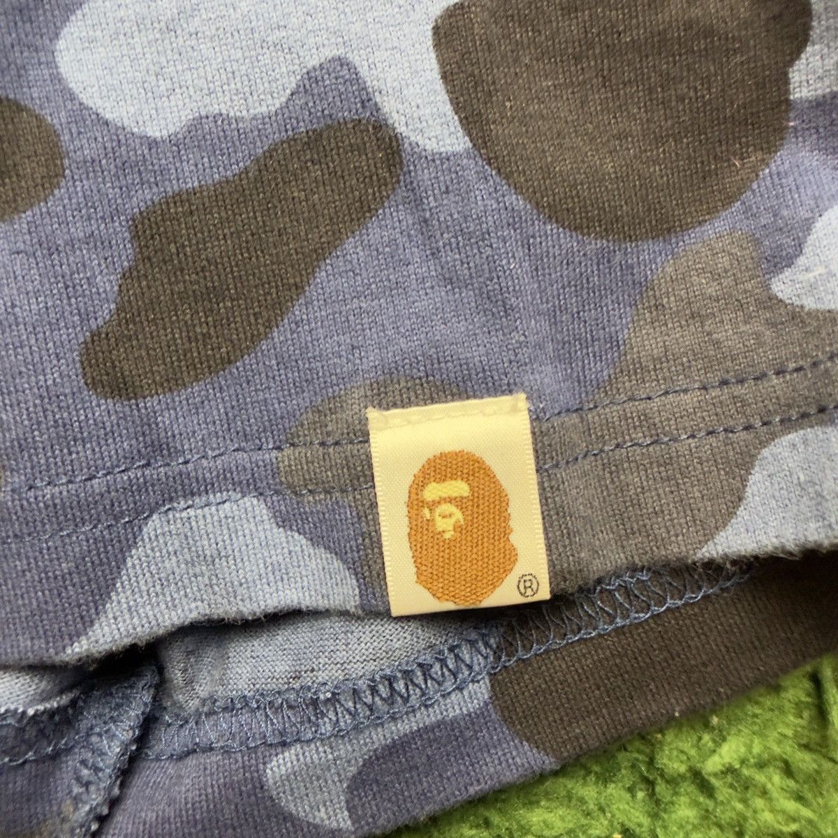 Bape Blue bape 1st camo college logo t shirt Size US XL / EU 56 / 4 - 5 Thumbnail